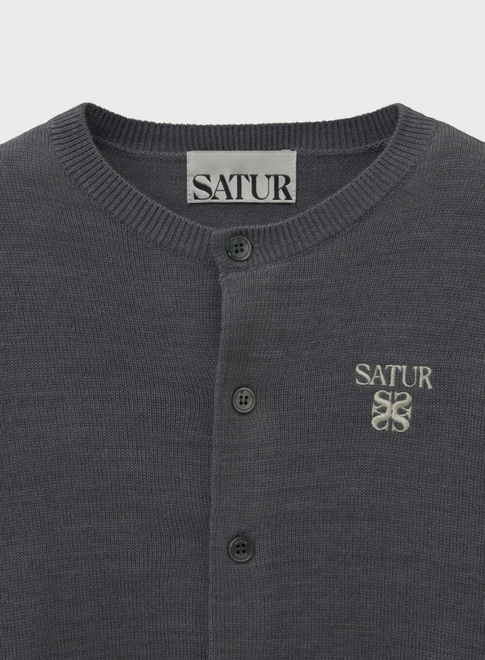 SATUR 兒童款 Loren 羊毛圓領針織開襟衫  SA253KKC06