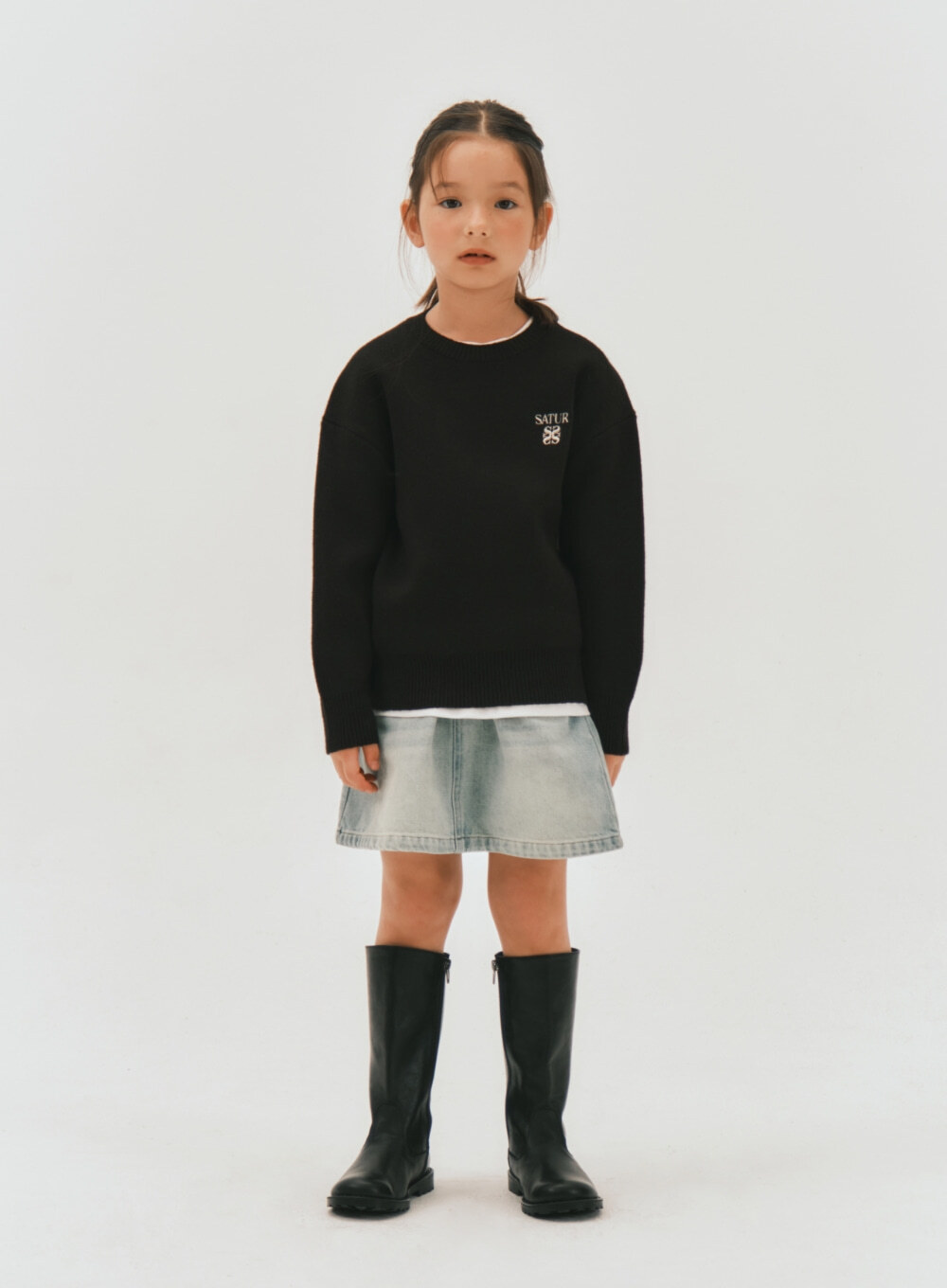 SATUR 兒童款 舒適圓領針織衫  SA253KKT36