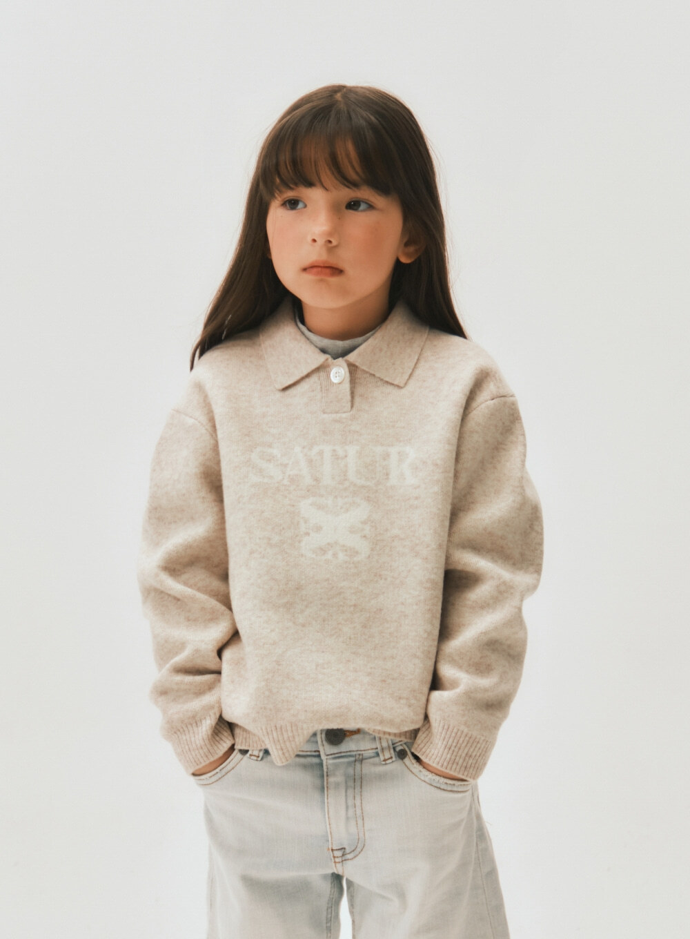 SATUR 兒童款 舒適Polo 針織衫  SA253KKT37