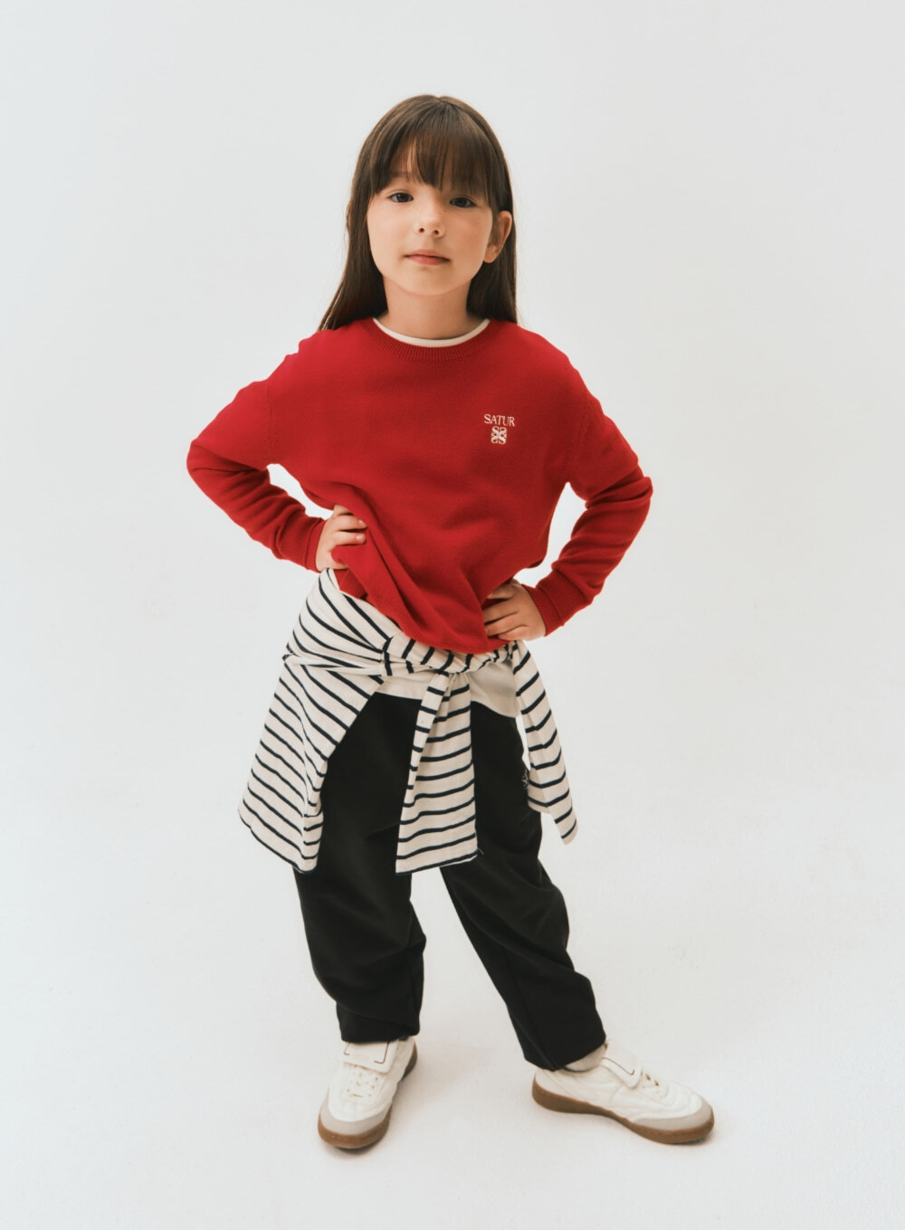 SATUR 兒童款 Loren 羊毛圓領針織衫  SA253KKT41