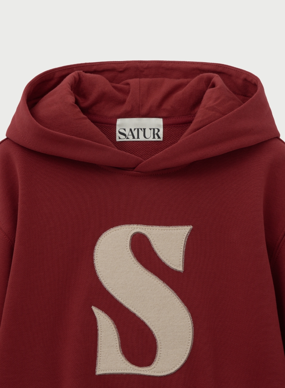 SATUR 兒童款 S Logo 貼布口袋連帽上衣  SA253KTH01
