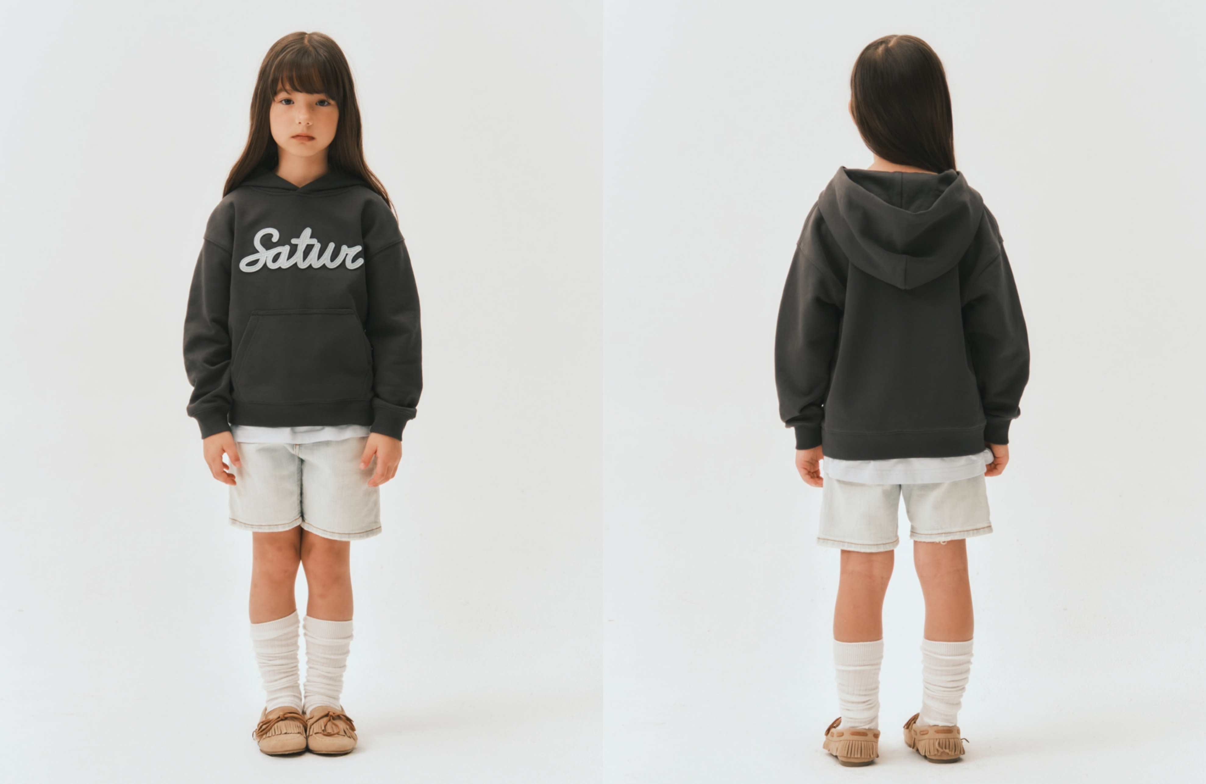 SATUR 兒童款 Satur 貼布連帽上衣  SA253KTH02