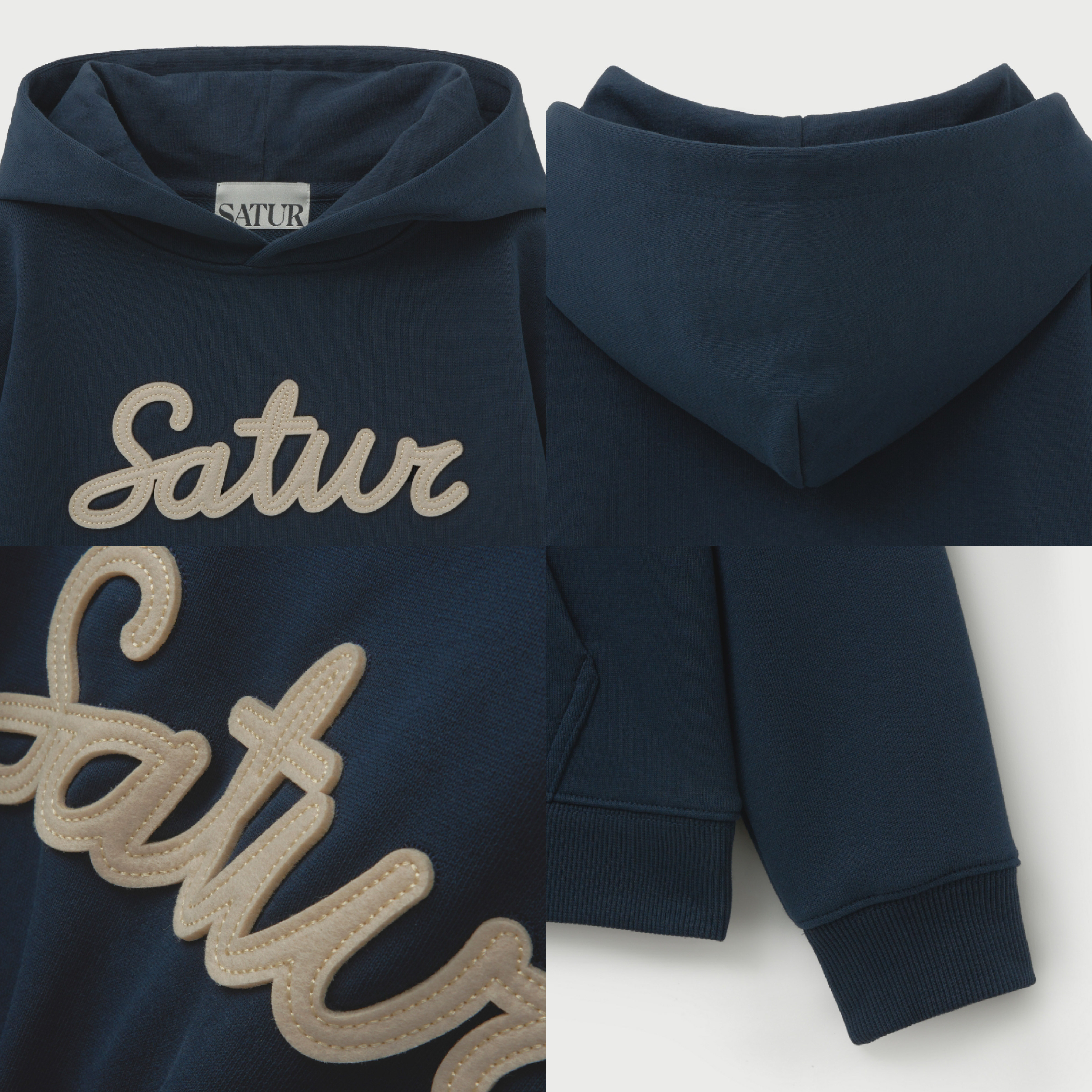 SATUR 兒童款 Satur 貼布連帽上衣  SA253KTH02