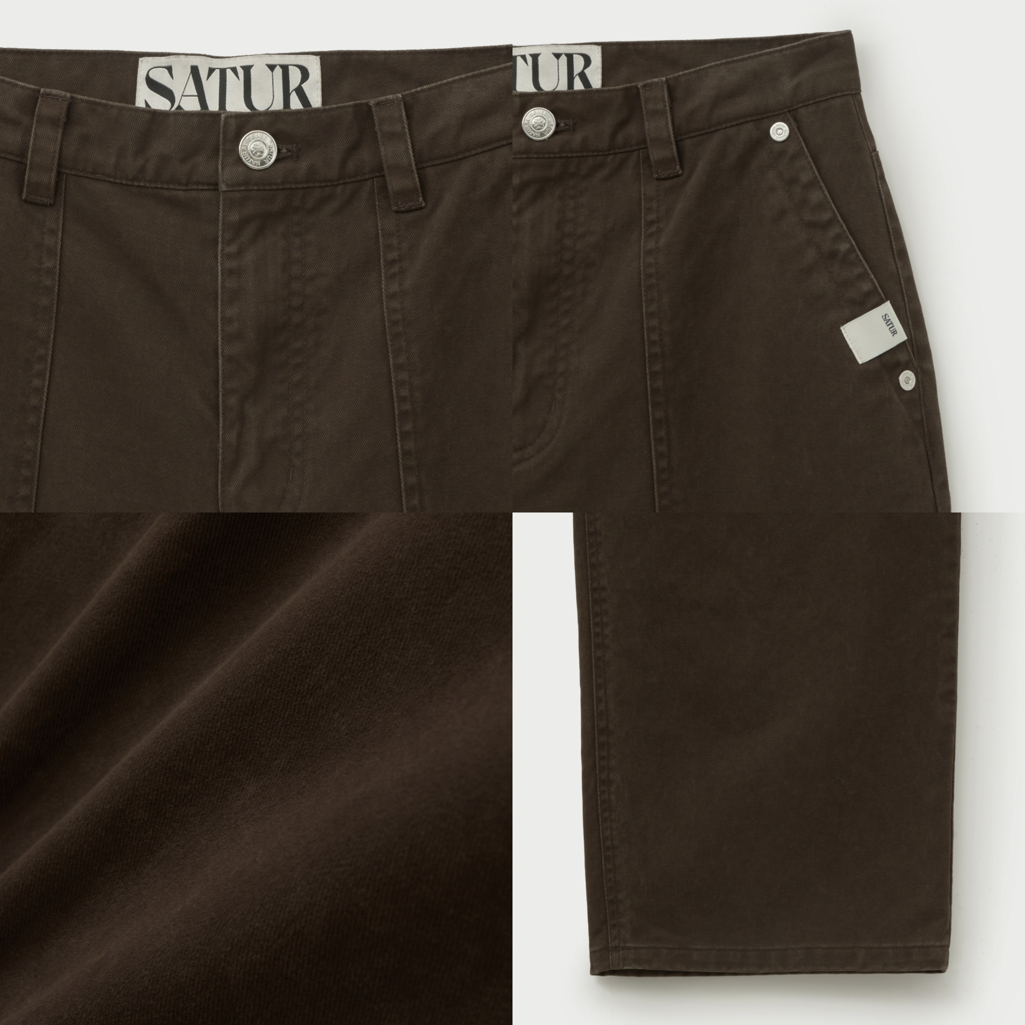 SATUR 女款 水洗半寬鬆工裝褲  SA253WPT06