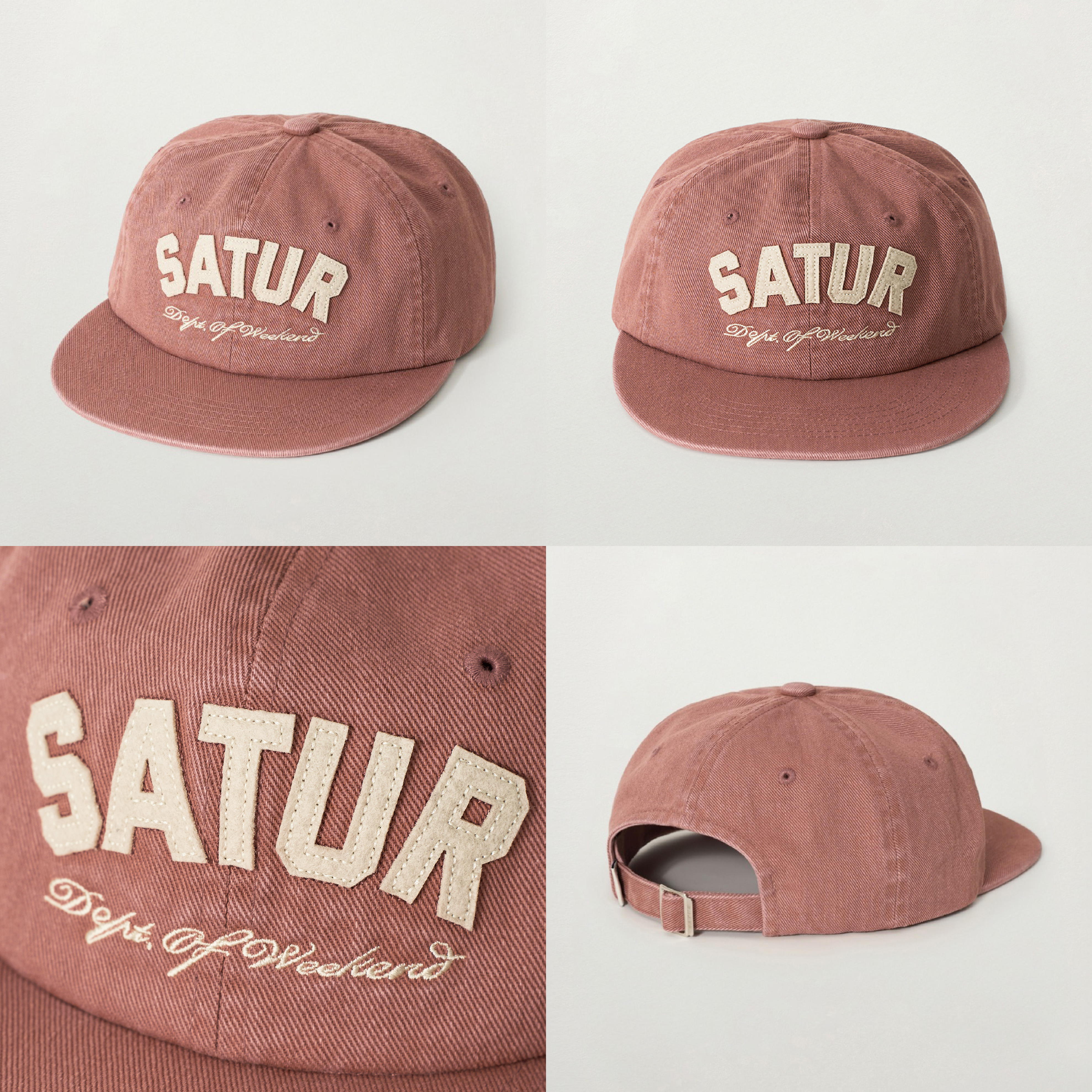 SATUR 拱形標誌貼花棒球帽  SA261UAP08
