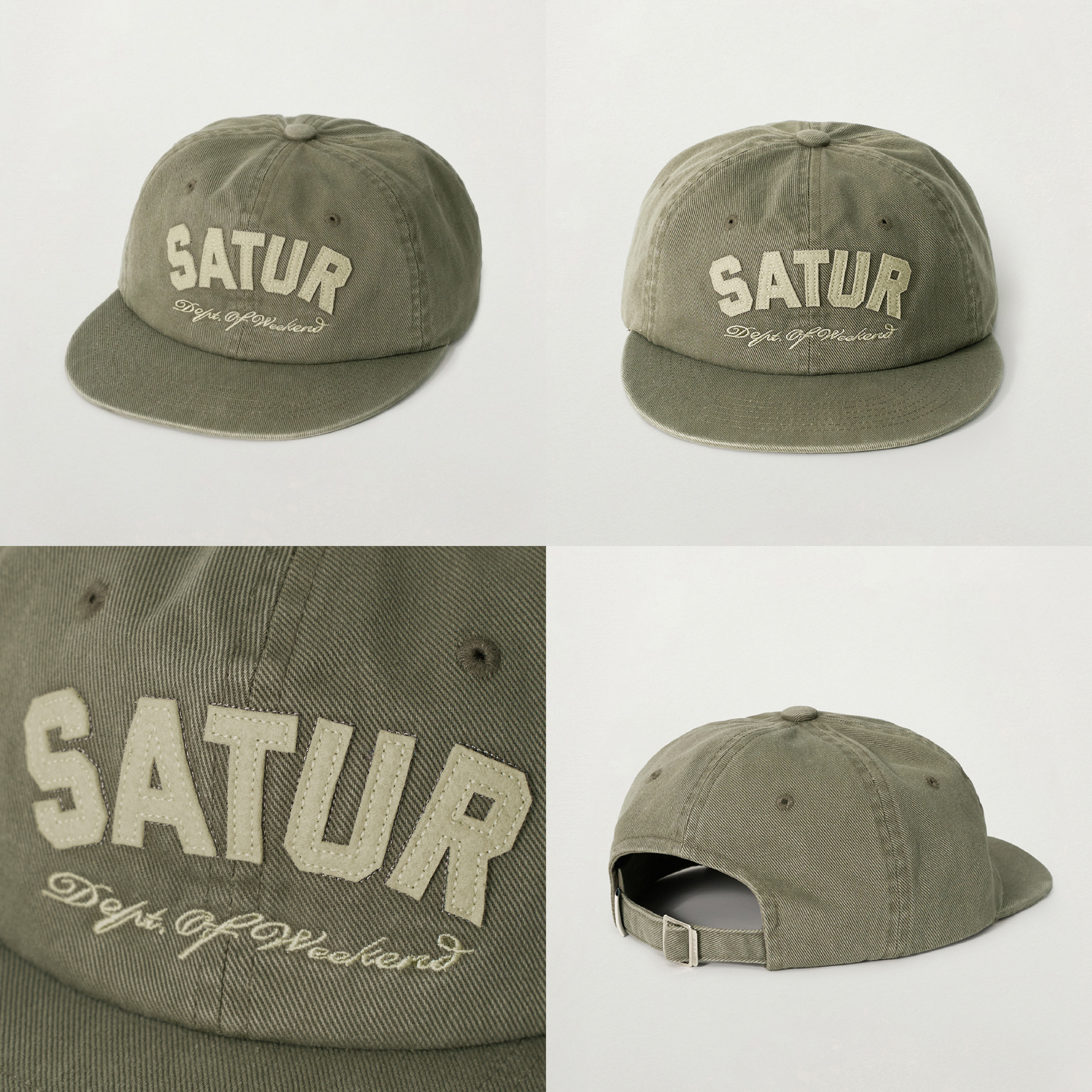 SATUR 拱形標誌貼花棒球帽  SA261UAP08