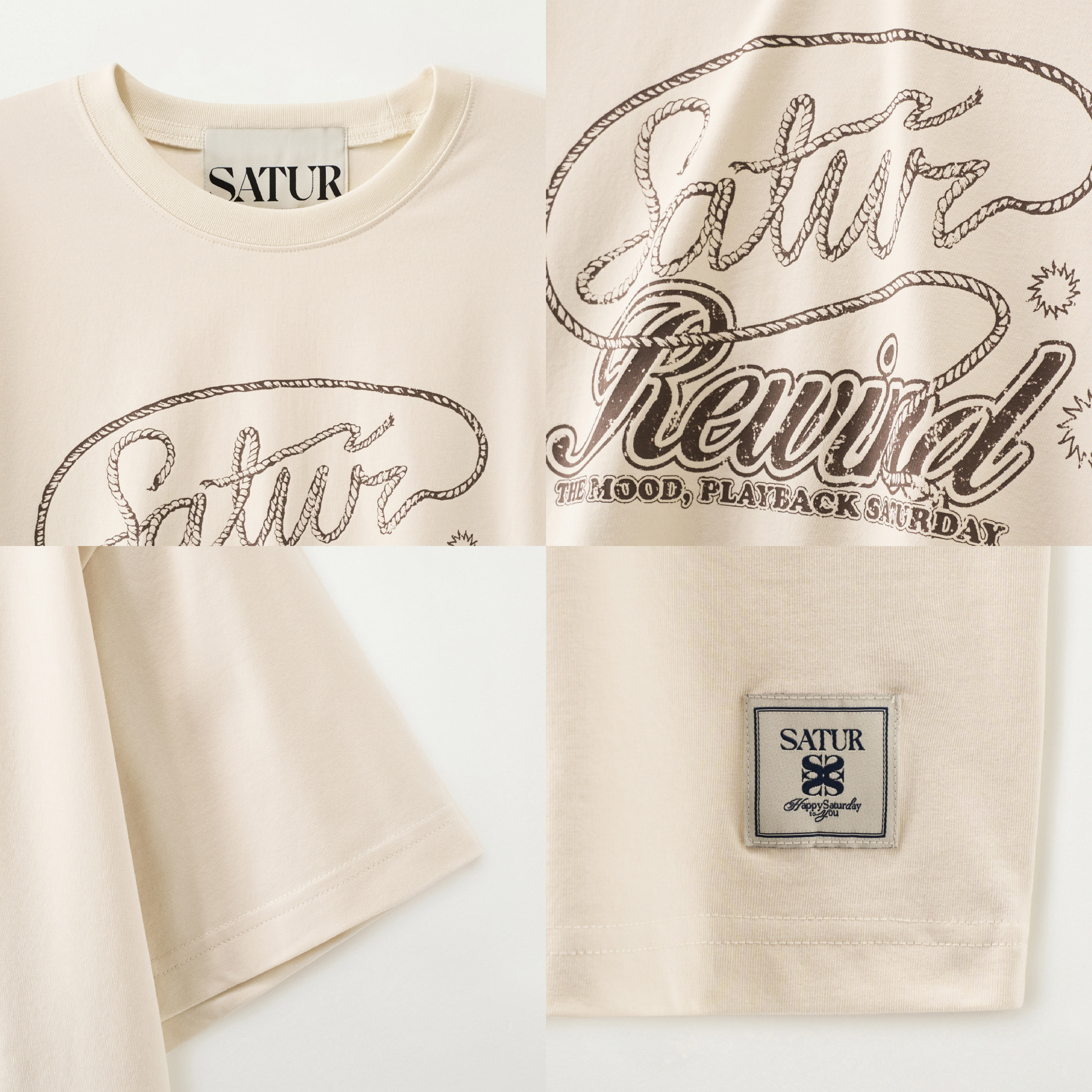 SATUR 復古休閒寬鬆短袖上衣  SA262UTS05