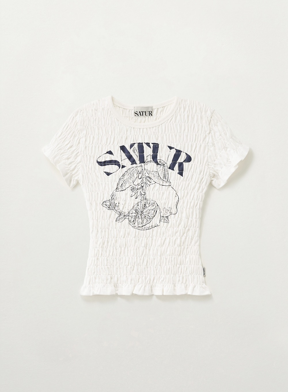 SATUR 女款 Citron 皺摺短袖上衣  SA262WTS17