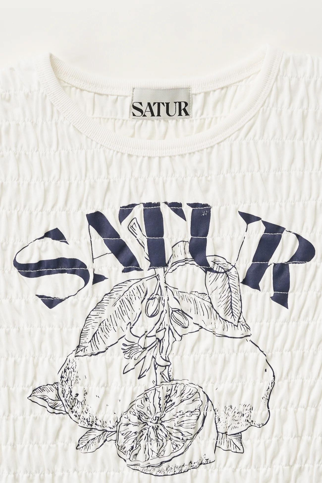 SATUR 女款 Citron 皺摺短袖上衣  SA262WTS17