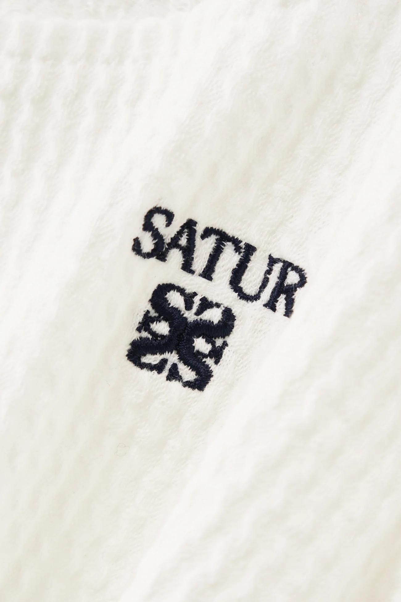 SATUR 女款 方領皺摺短袖上衣  SA262WTS18