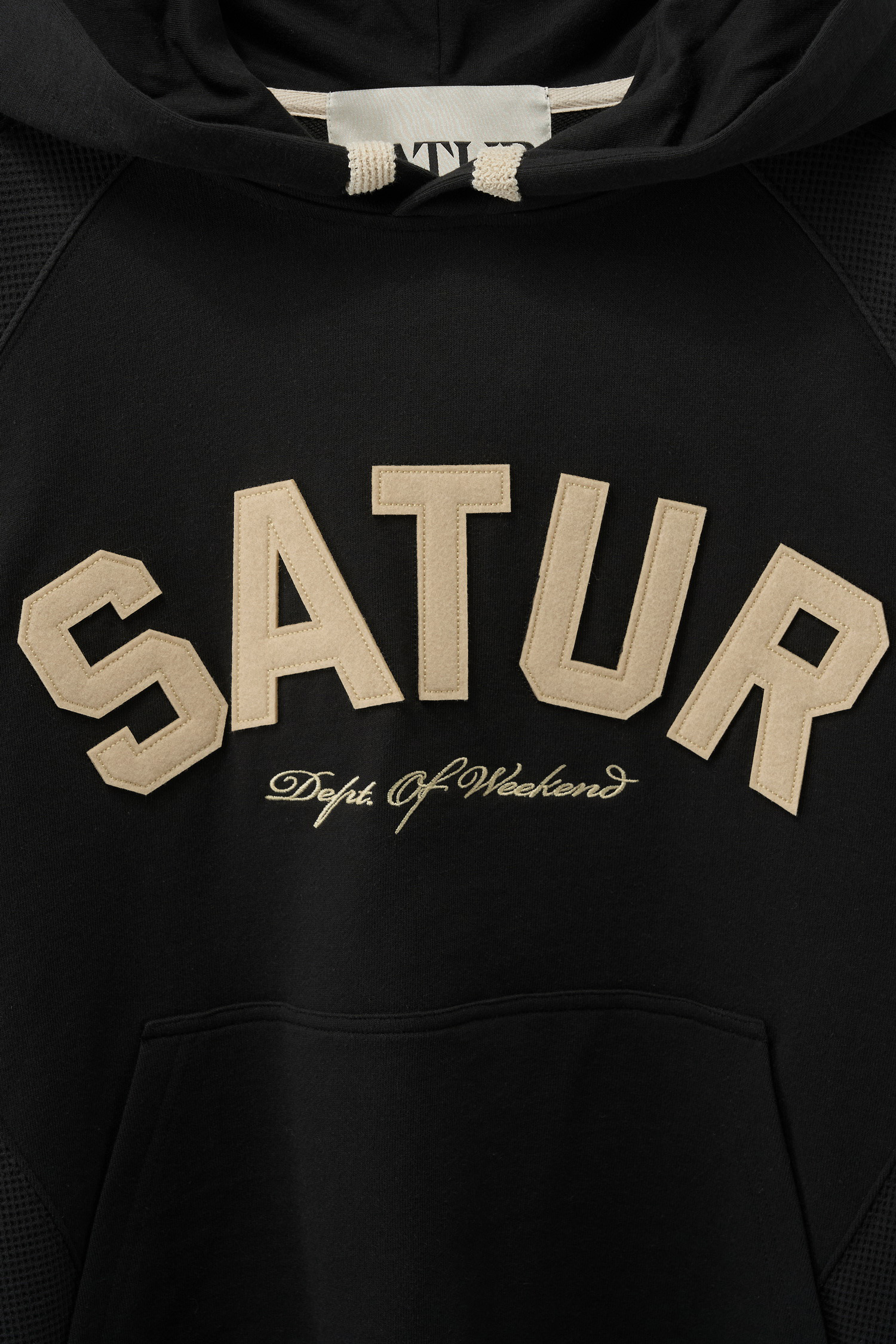 SATUR 異材拼接連帽長袖上衣 (U) Lugo Panelled Hoodie