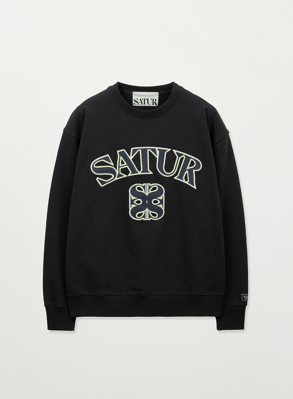 SATUR 貼布刺繡圓領長袖上衣 (U) Arch Apero Logo Sweatshirt