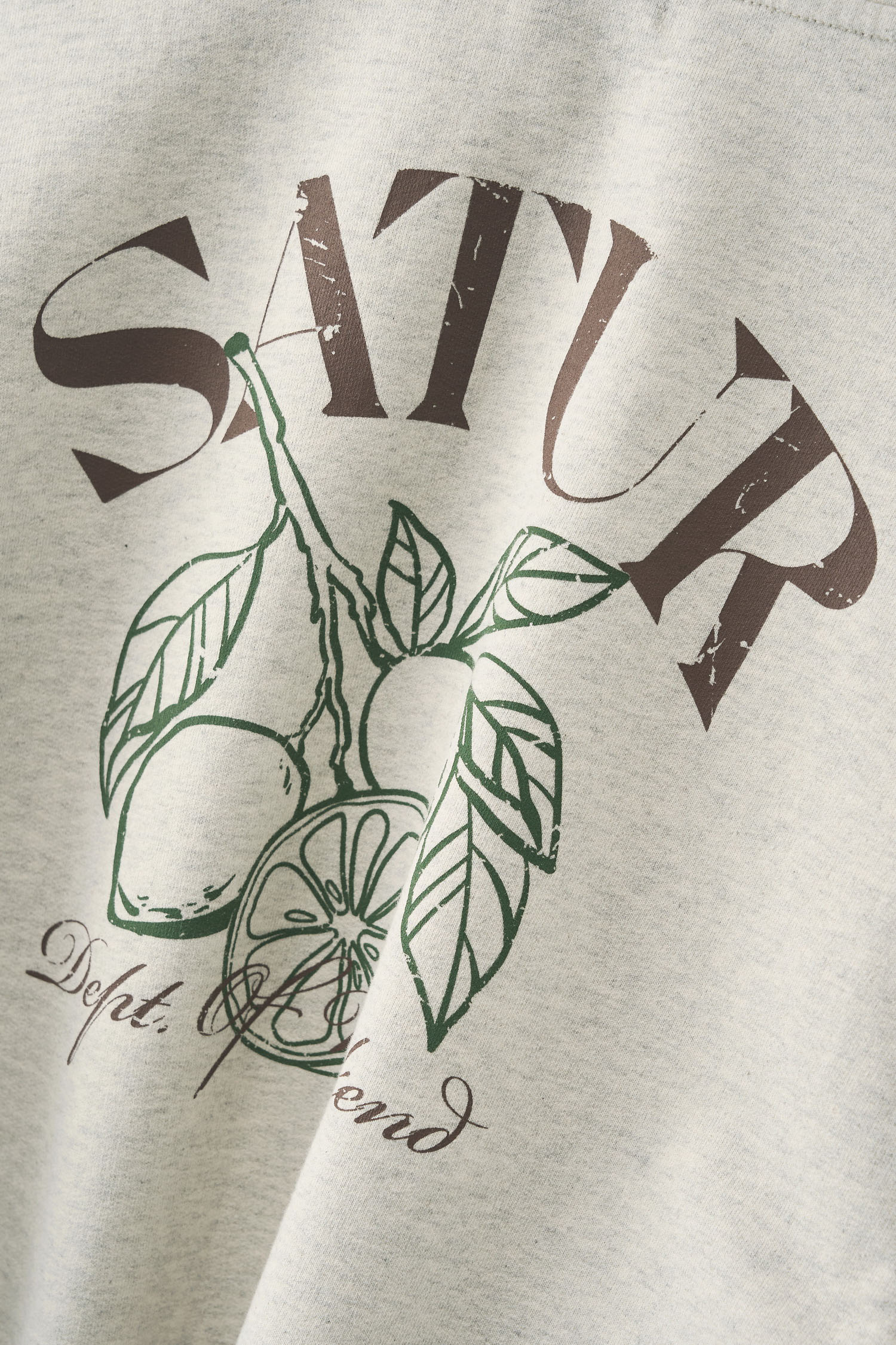 SATUR 檸檬短版連帽長袖上衣 (W) Citron Drawing Cropped Hoodie