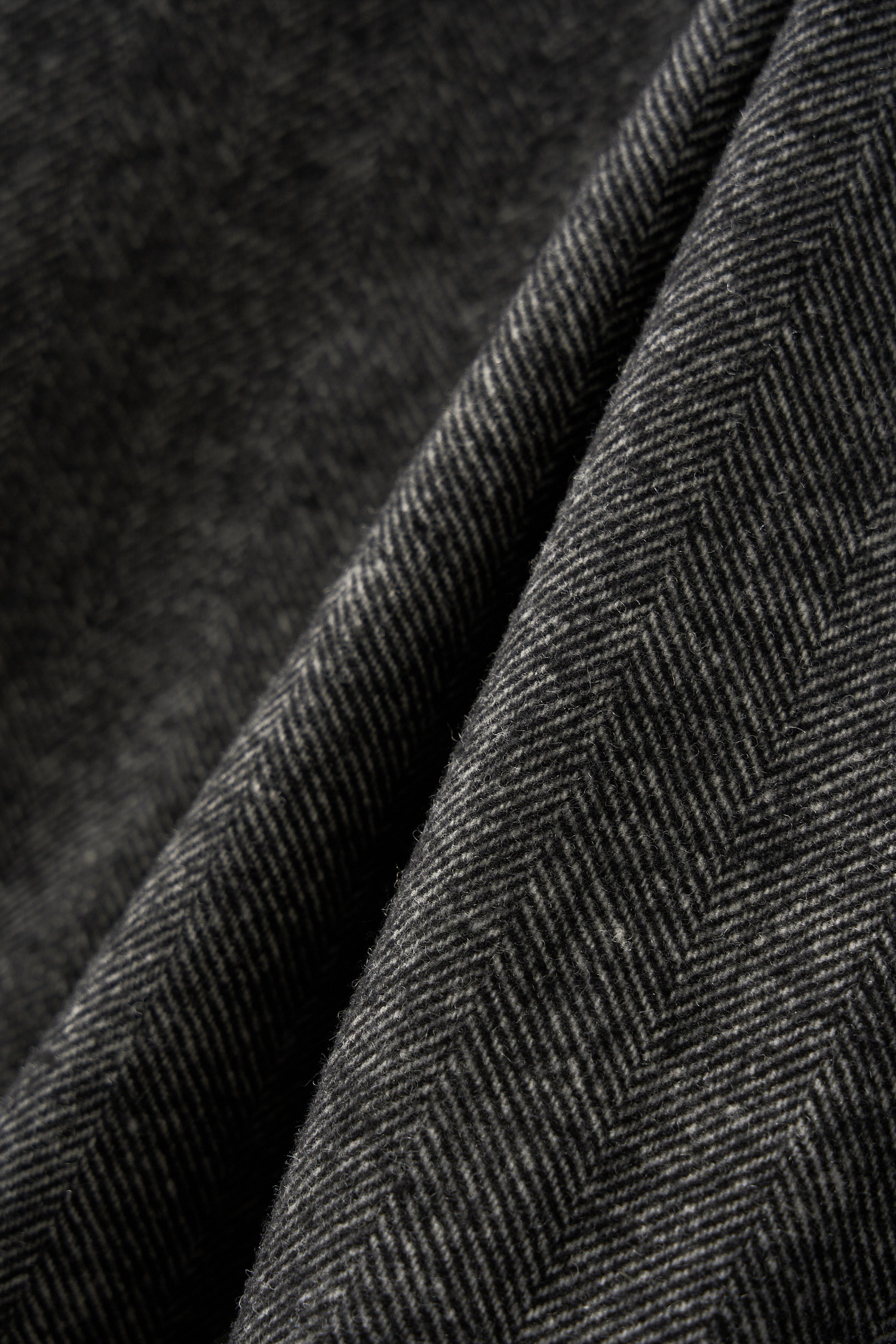 SATUR 羊毛混紡哈靈頓夾克 (M) Herringbone Wool Harrington Jacket