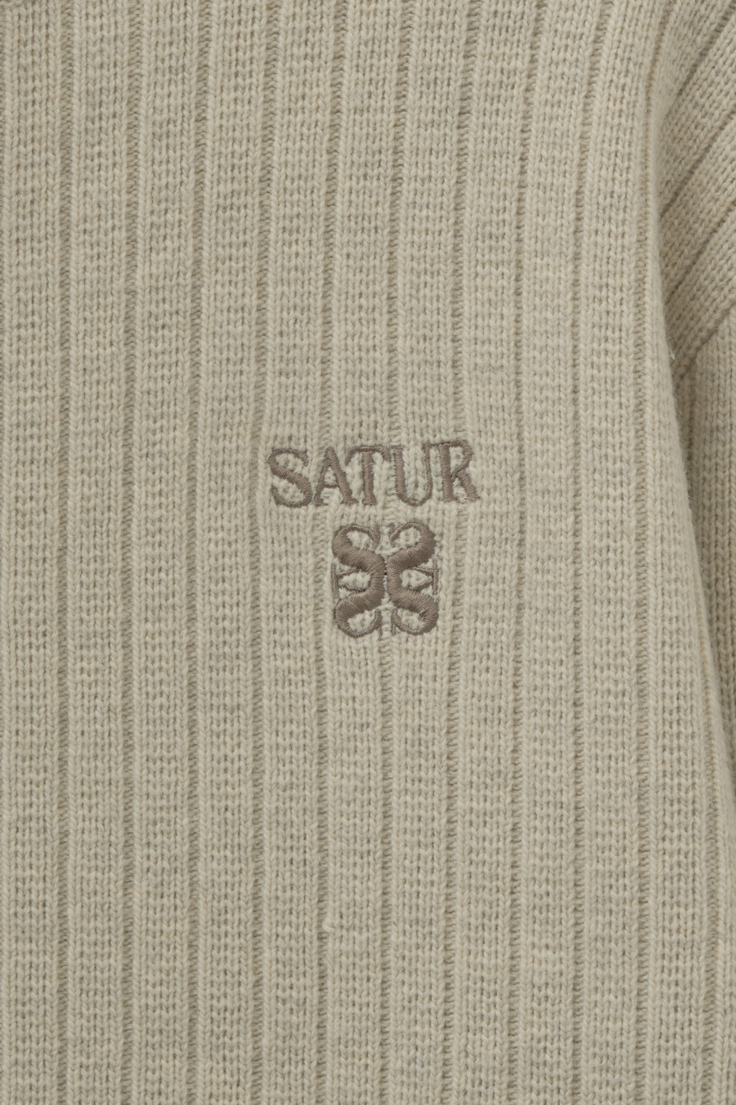 SATUR 抽針立領開襟拉鍊針織衫 (U) Faro Half Neck Knit Zip-up