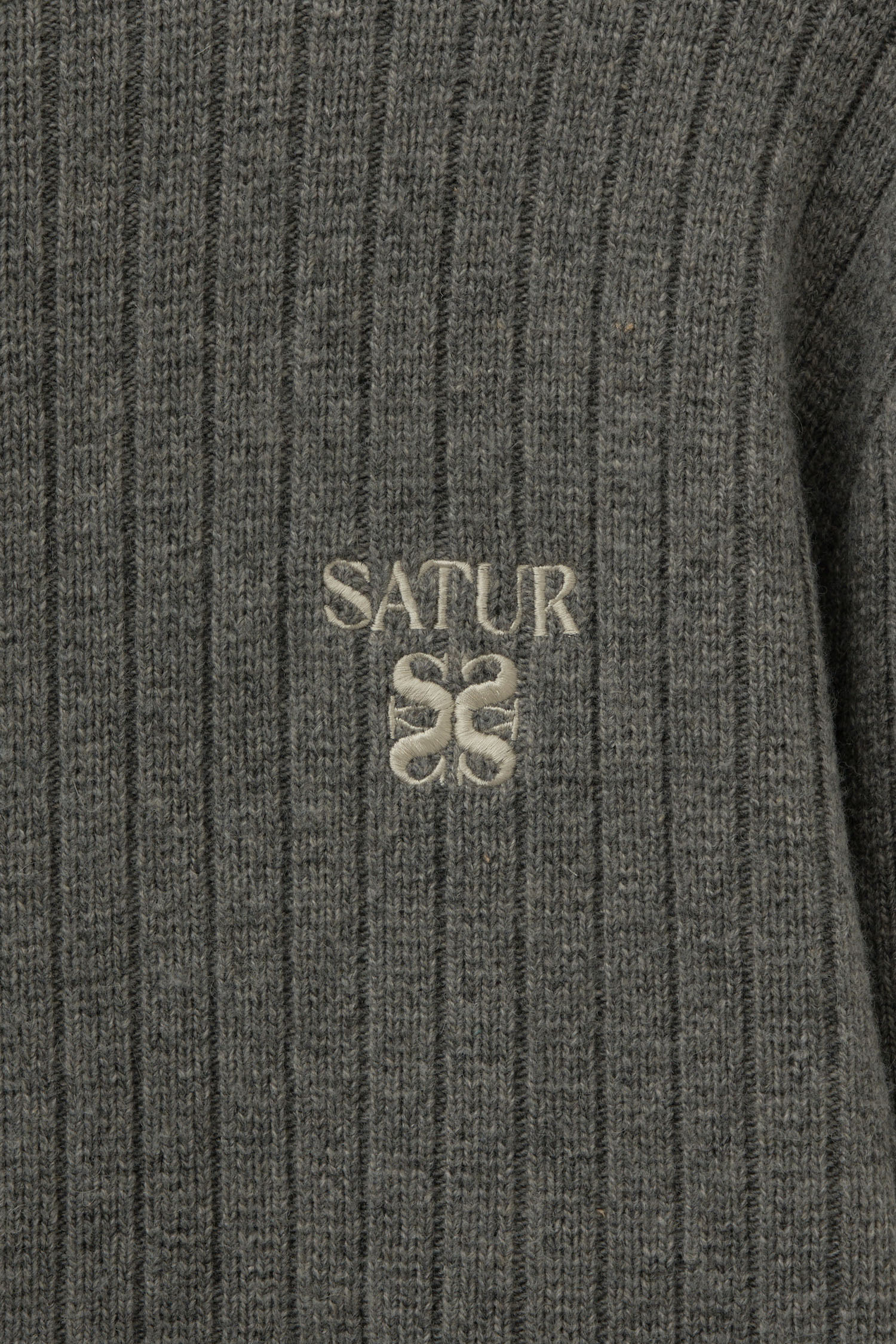 SATUR 抽針立領開襟拉鍊針織衫 (U) Faro Half Neck Knit Zip-up
