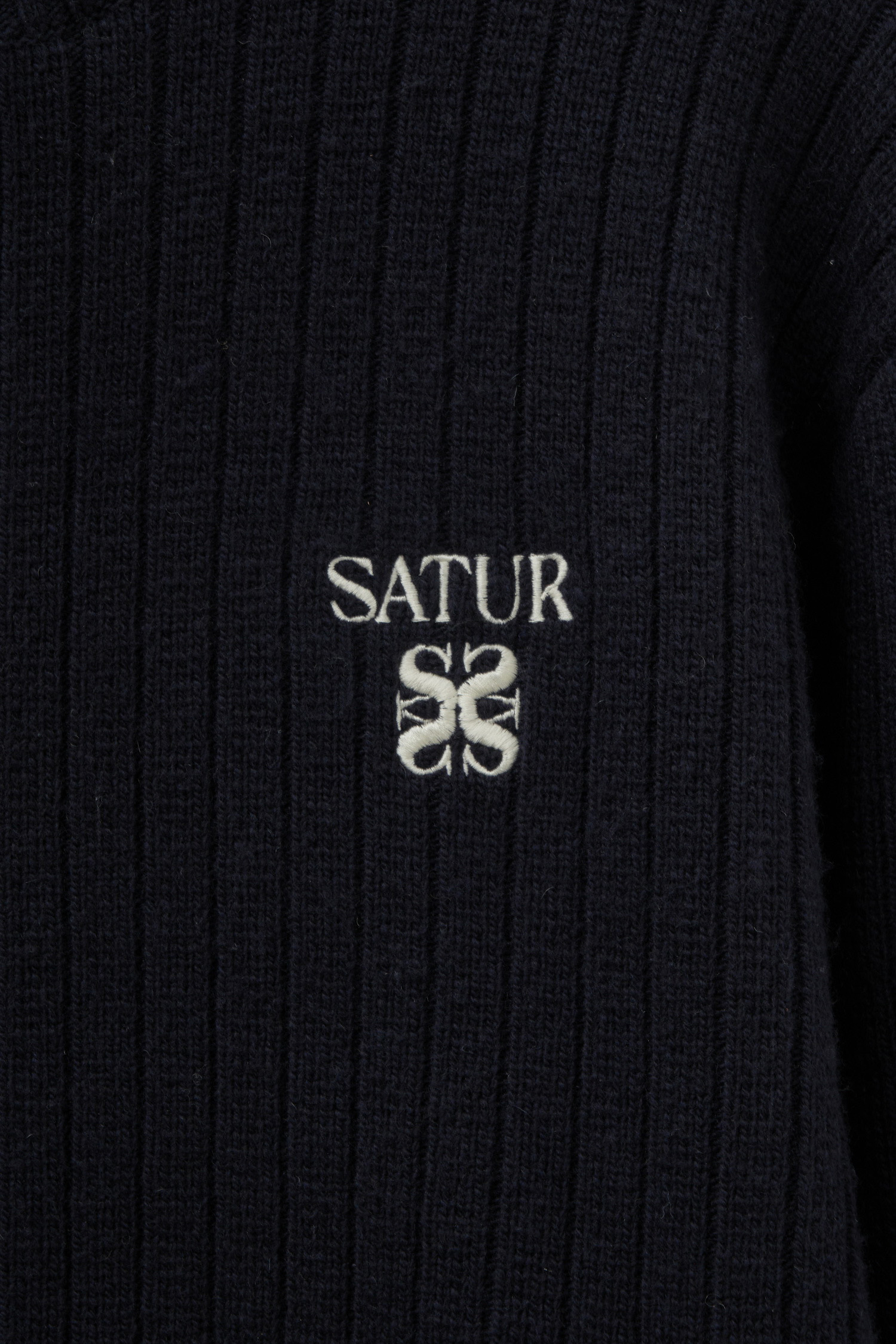 SATUR 抽針立領開襟拉鍊針織衫 (U) Faro Half Neck Knit Zip-up