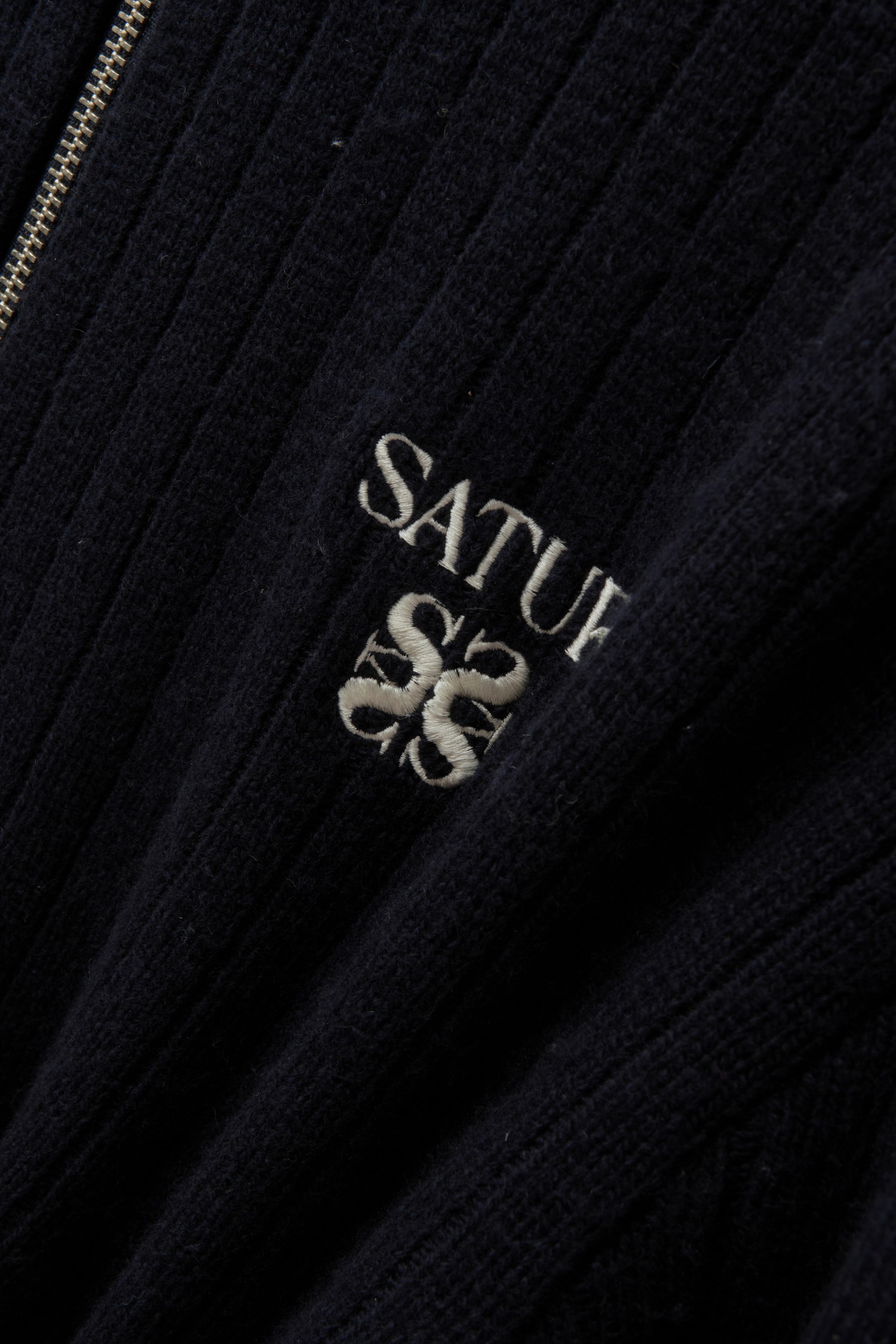 SATUR 抽針立領開襟拉鍊針織衫 (U) Faro Half Neck Knit Zip-up