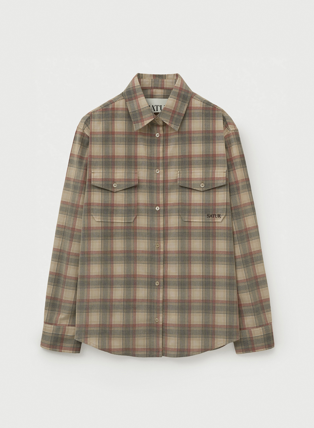 SATUR 燈芯絨格子襯衫 (U) Corduroy Check shirts