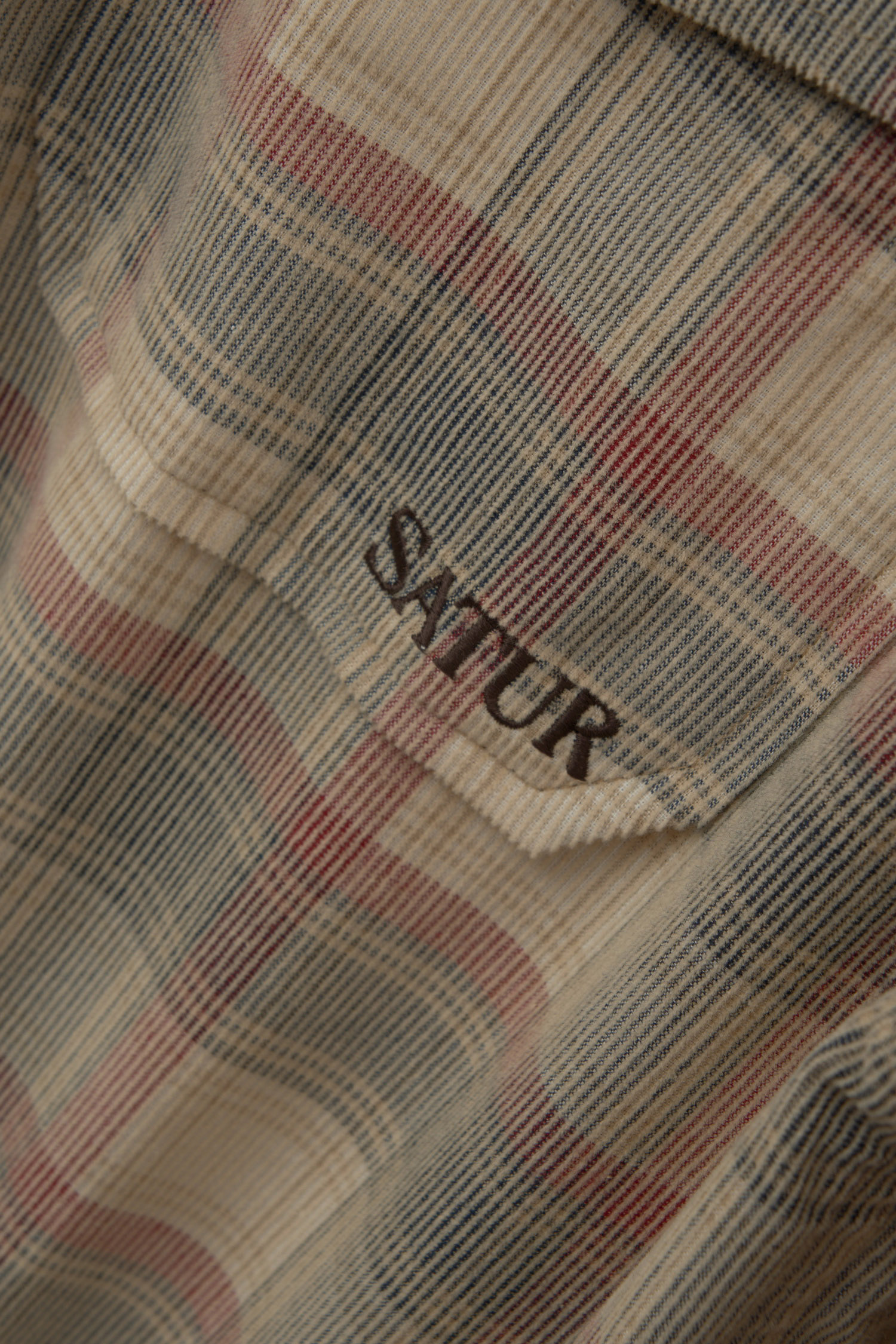 SATUR 燈芯絨格子襯衫 (U) Corduroy Check shirts