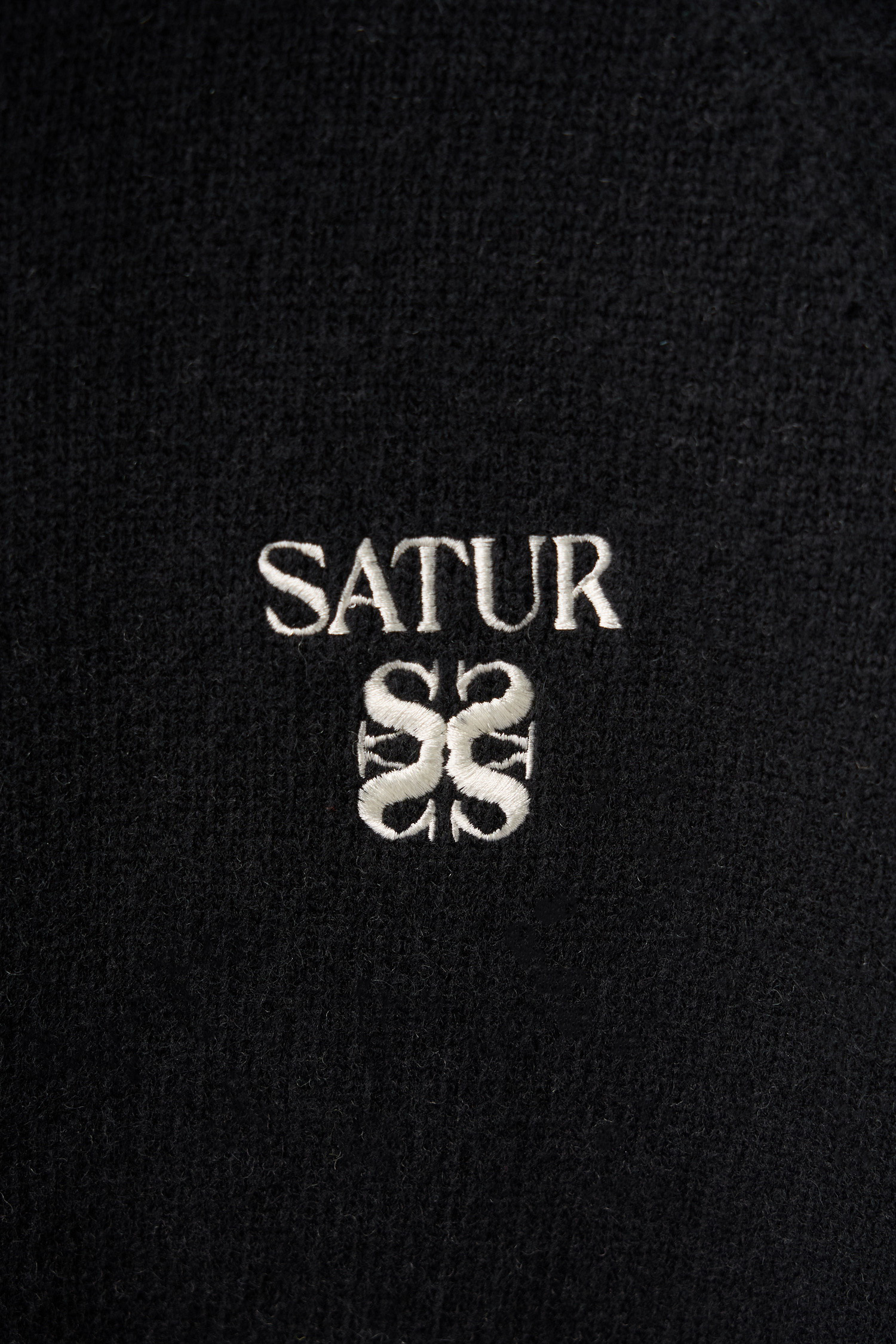 SATUR 羊絨拉鍊針織衫 (W) Signature Logo Cashmere Blend Knit Zip-up