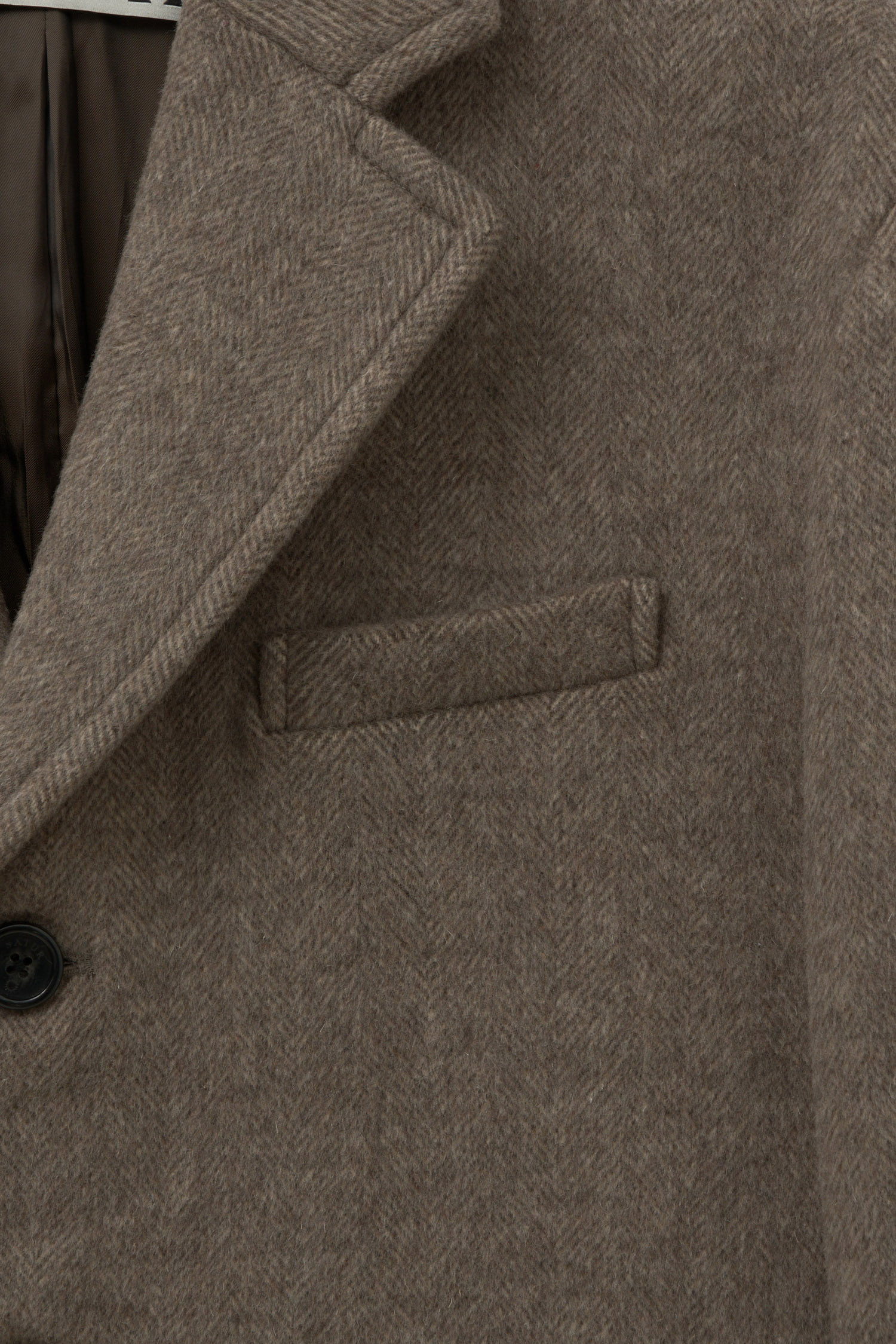 SATUR 羊毛混紡單排釦休閒西裝外套 (M) Herringbone Single Blazer