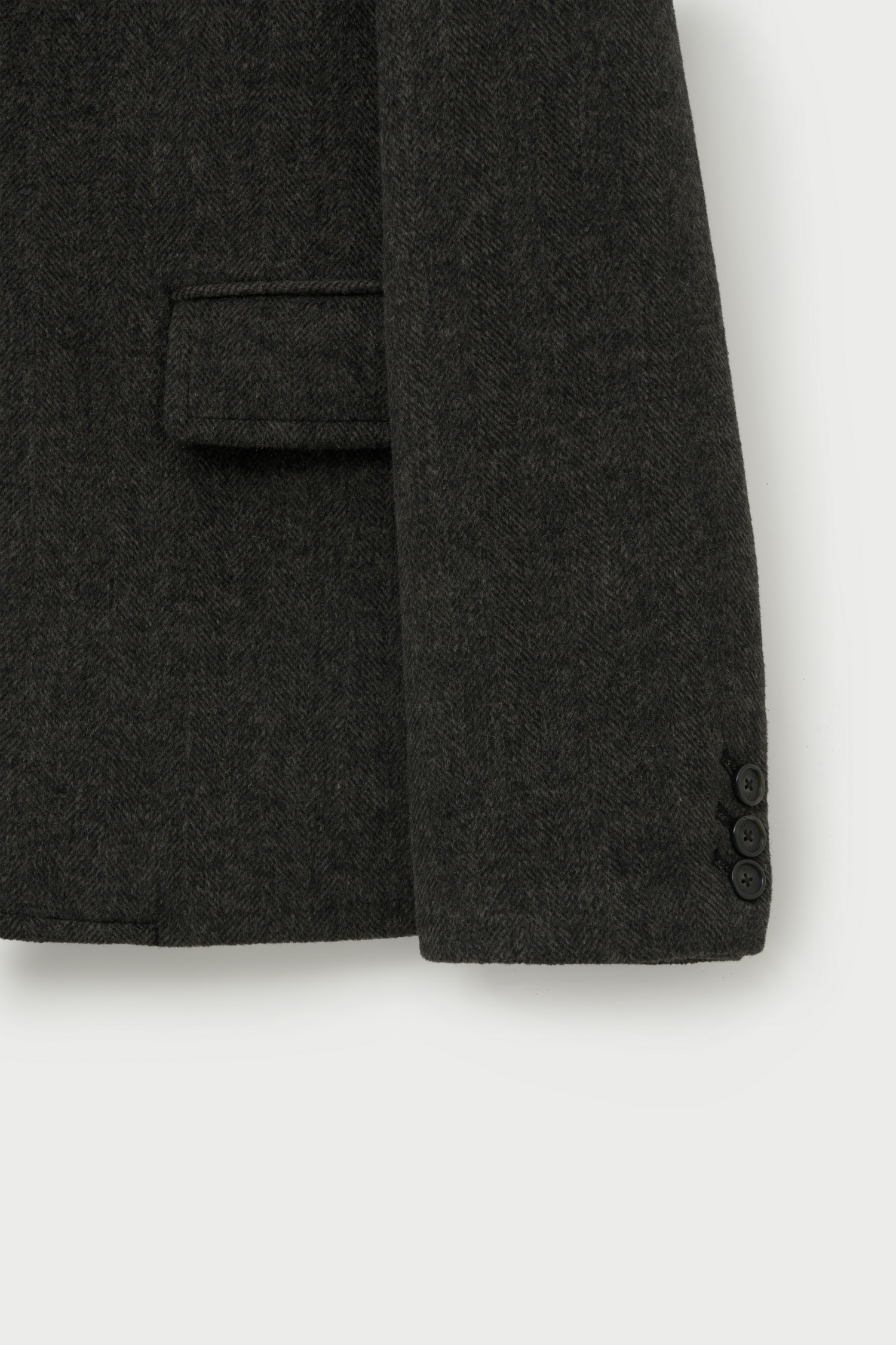 SATUR 羊毛混紡單排釦休閒西裝外套 (M) Herringbone Single Blazer