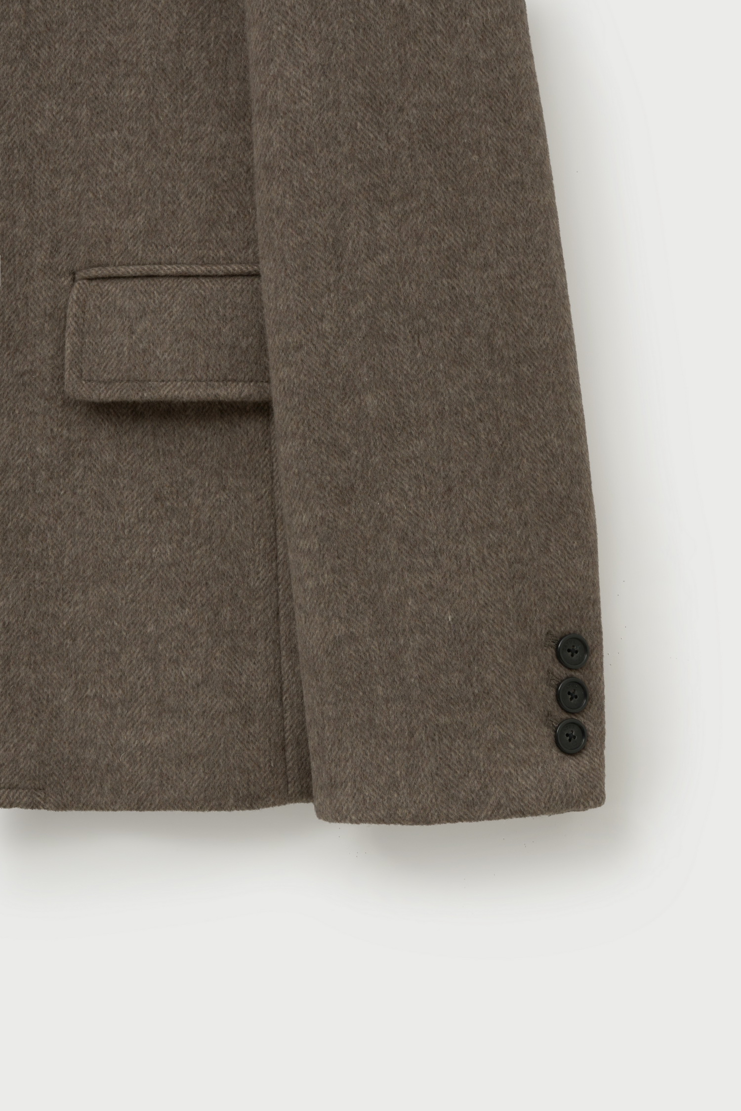 SATUR 羊毛混紡單排釦休閒西裝外套 (M) Herringbone Single Blazer