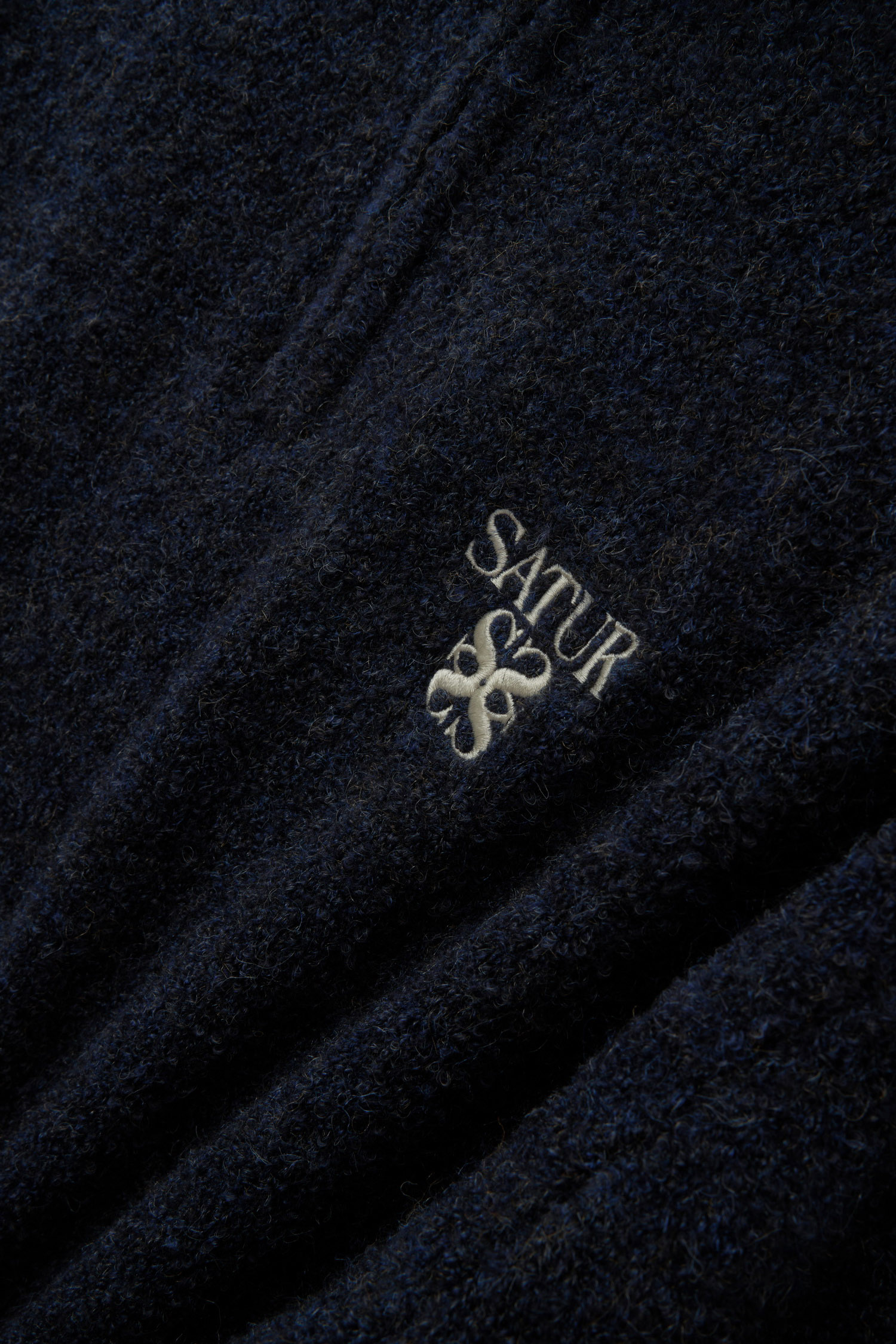 SATUR 半開襟拉鍊針織衫 (M) Fleece Half Neck Zip-up Knit