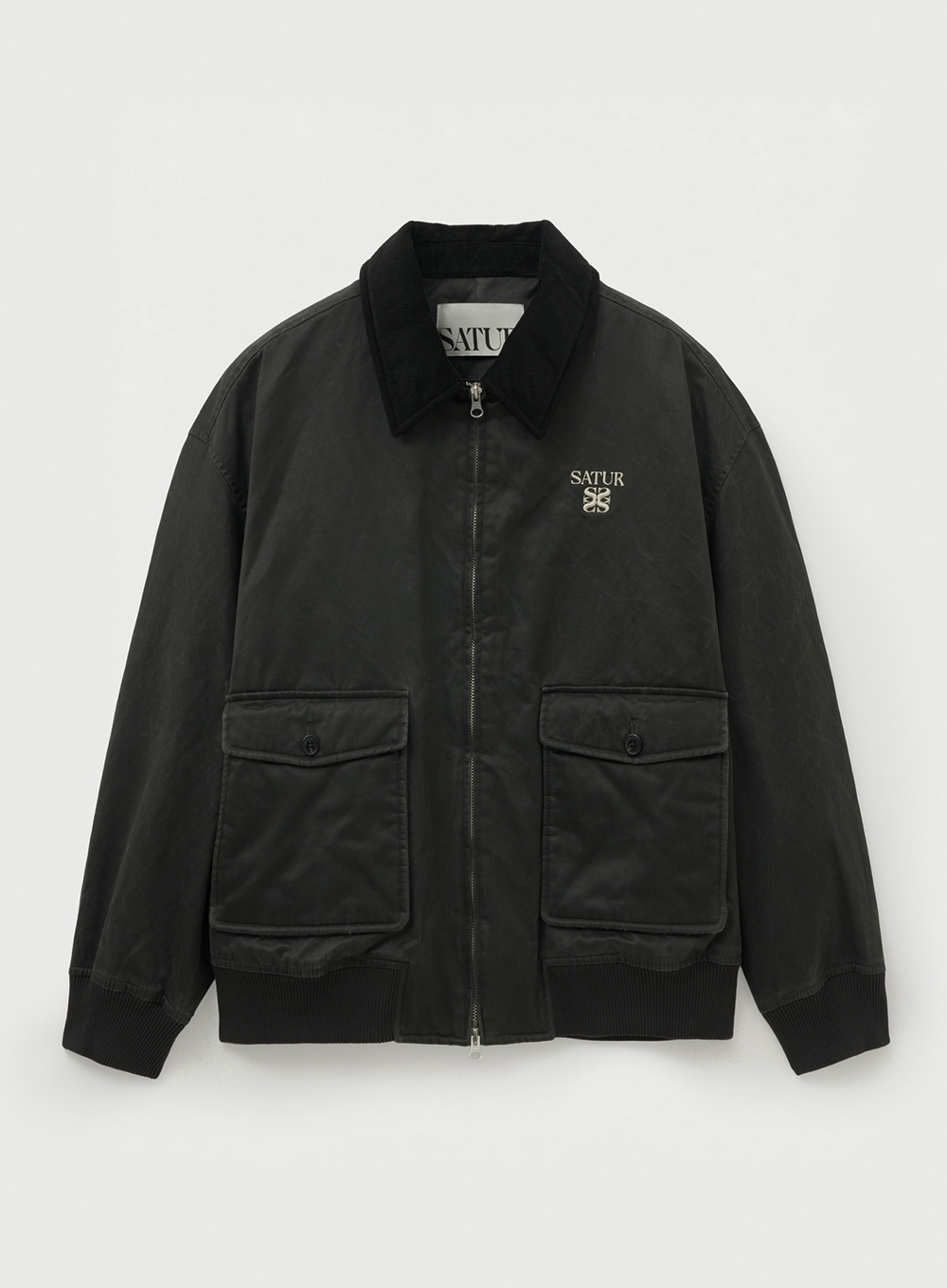 SATUR 復古洗舊飛行夾克 (U) Coated Cotton A-2 Jacket