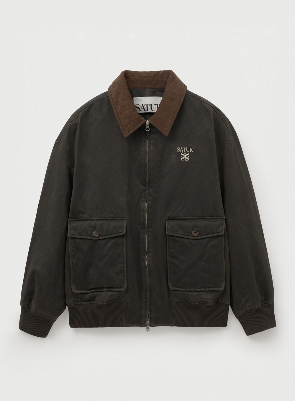 SATUR 復古洗舊飛行夾克 (U) Coated Cotton A-2 Jacket