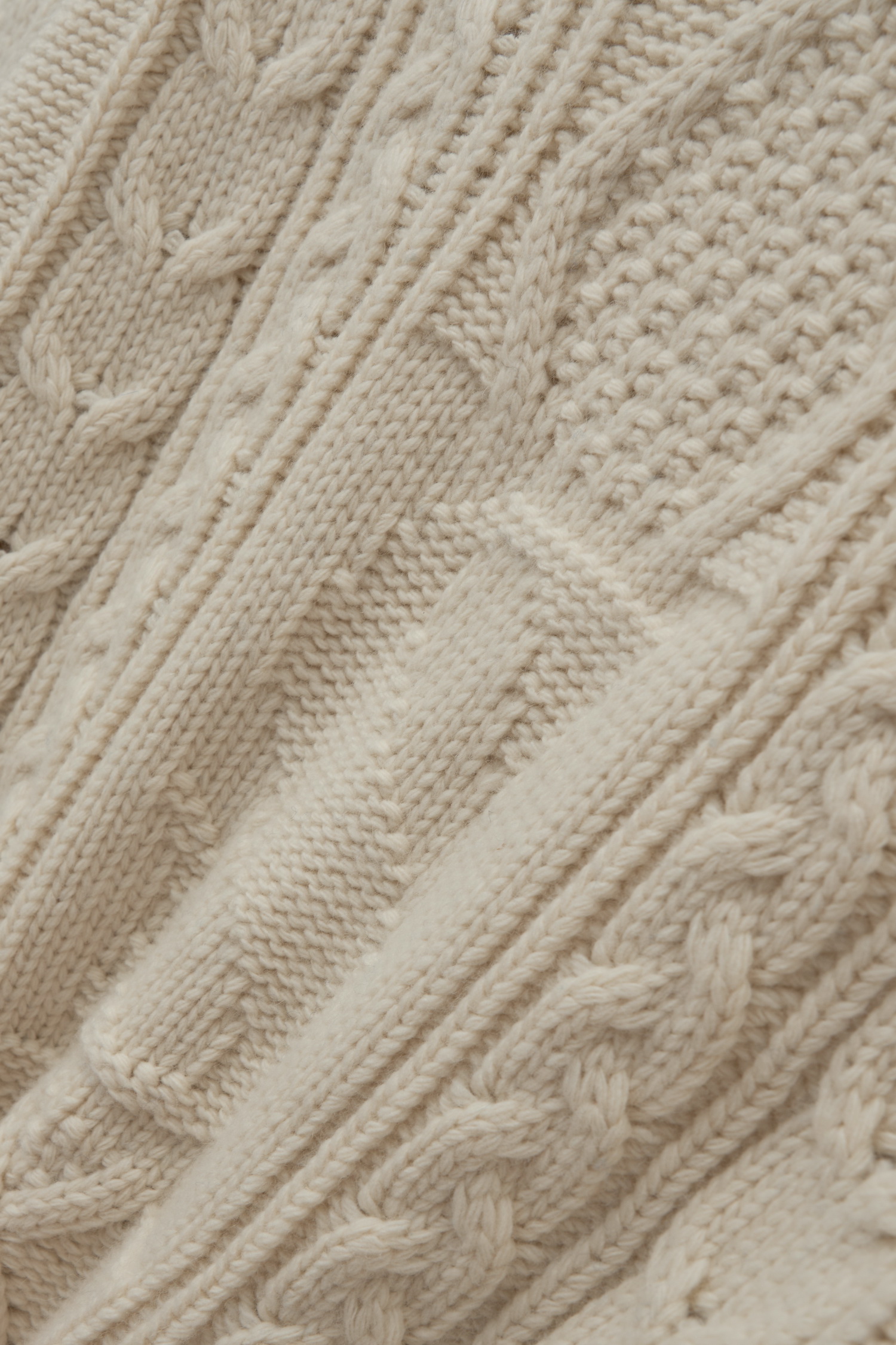 SATUR 寬鬆版扭繩套頭針織衫 (U) Big Cable Fishermen Knit Pullover