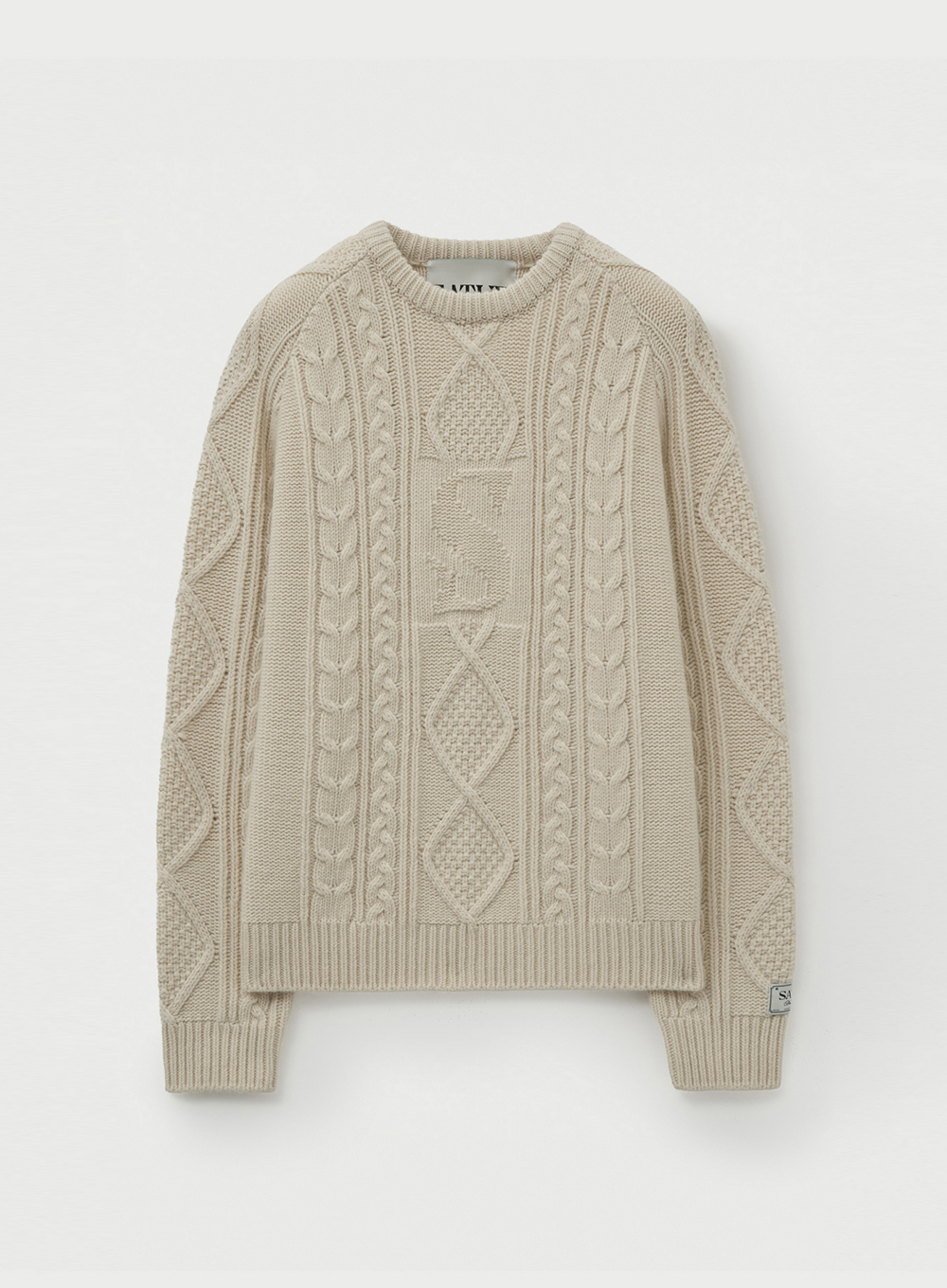 SATUR 寬鬆版扭繩套頭針織衫 (U) Big Cable Fishermen Knit Pullover