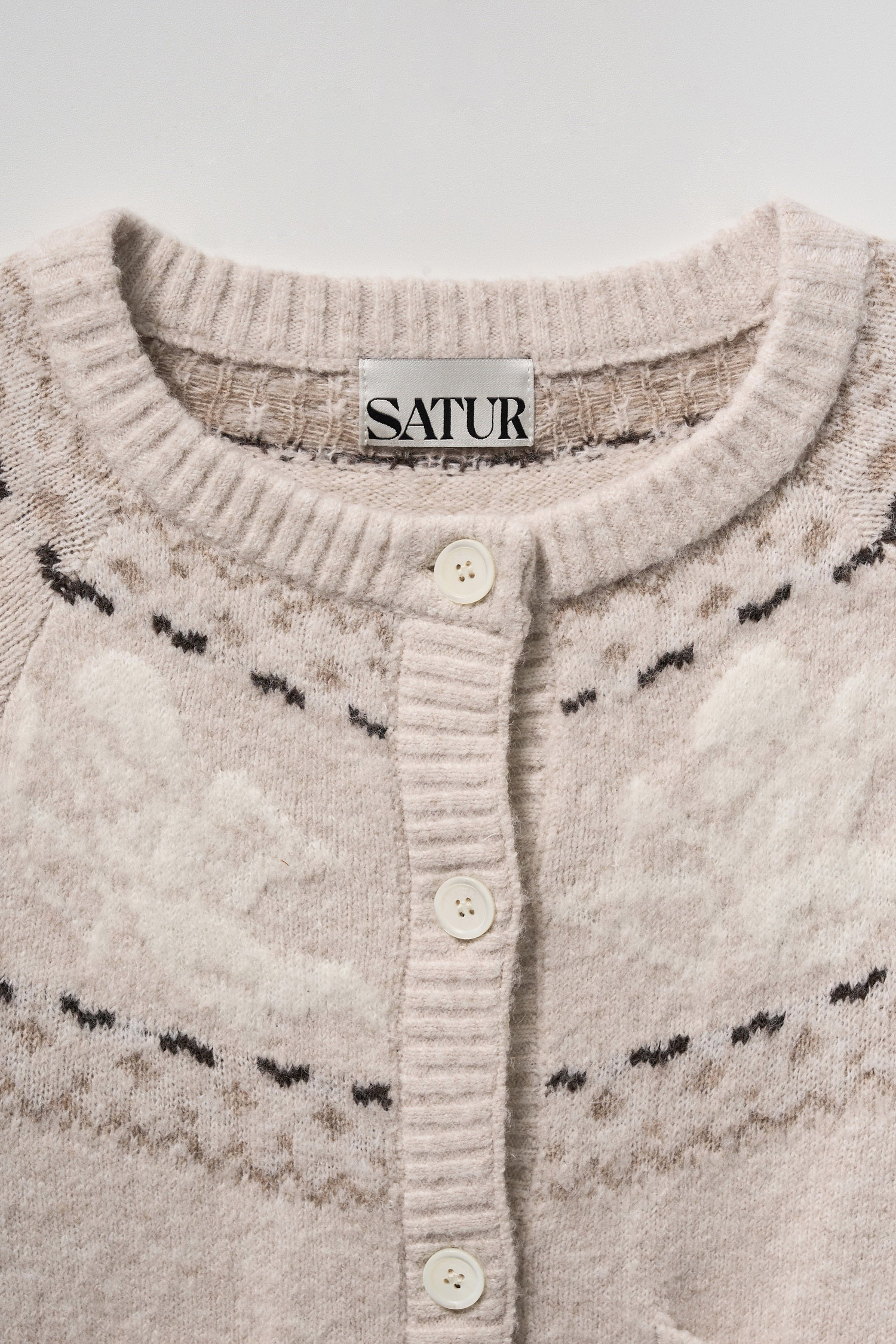SATUR 緹花開襟針織衫 (W) Holiday Cardigan