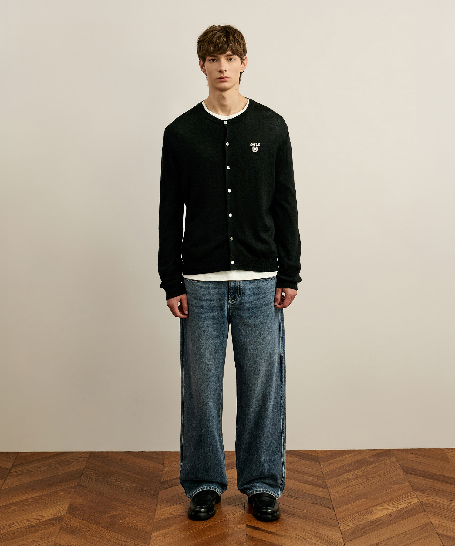 SATUR 開襟針織衫 (M) Loren Fine Cardigan