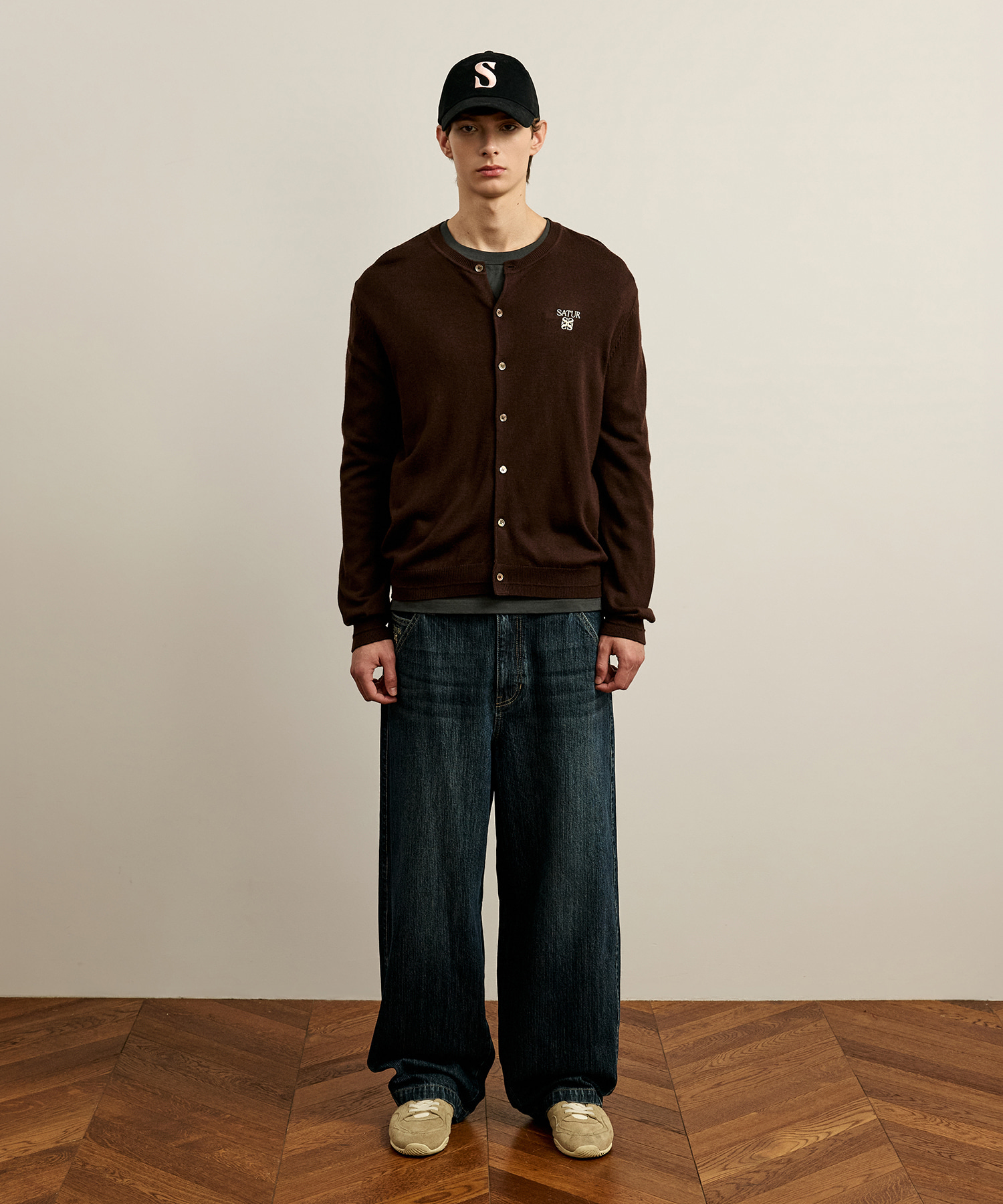 SATUR 開襟針織衫 (M) Loren Fine Cardigan