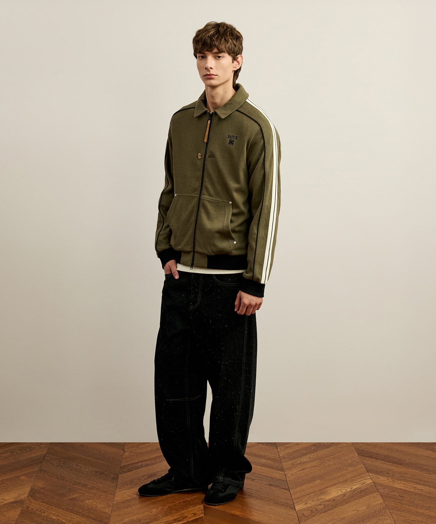 SATUR 翻領運動外套 (U) Lawton Collar Zip-Up Jacket