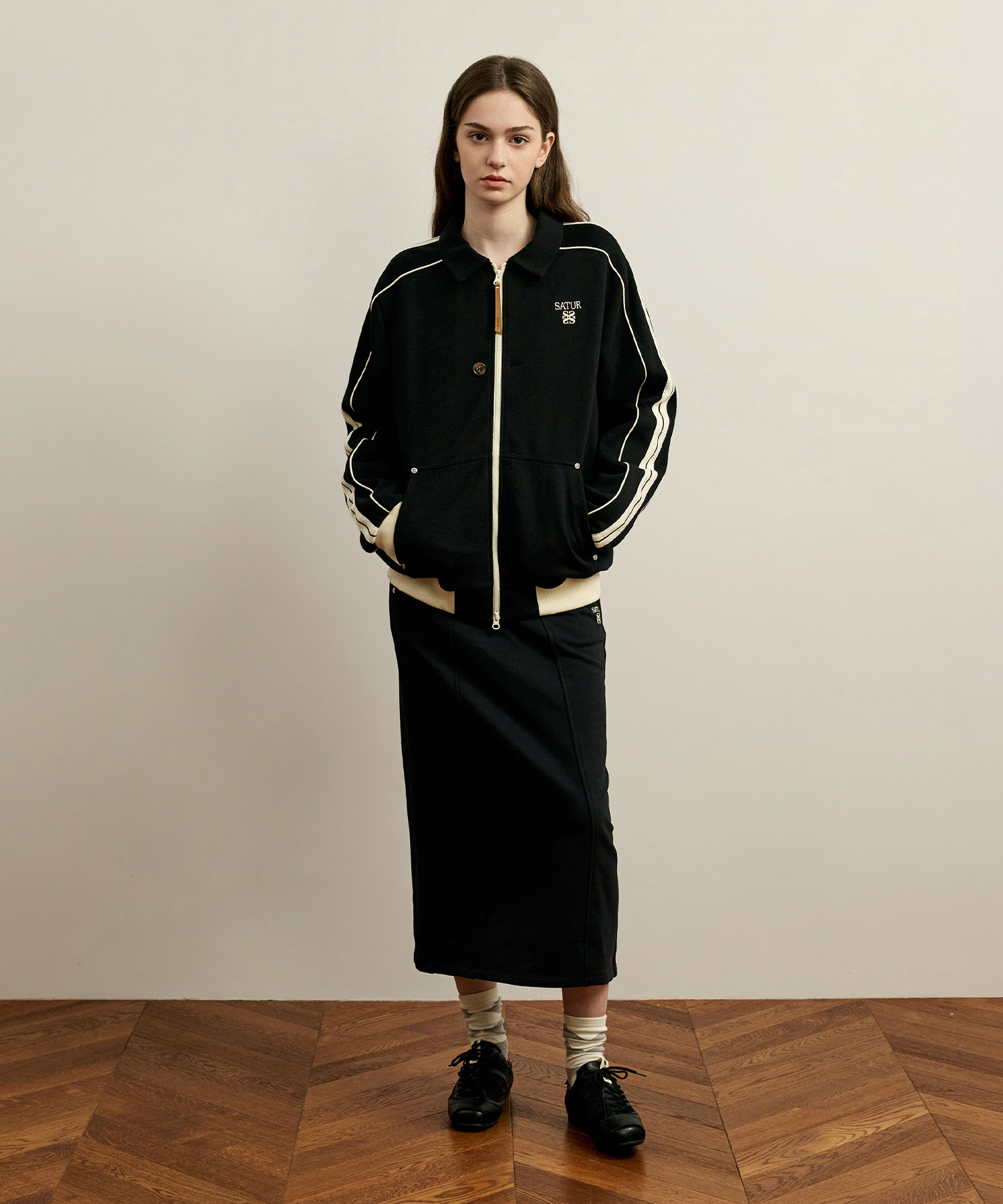SATUR 翻領運動外套 (U) Lawton Collar Zip-Up Jacket