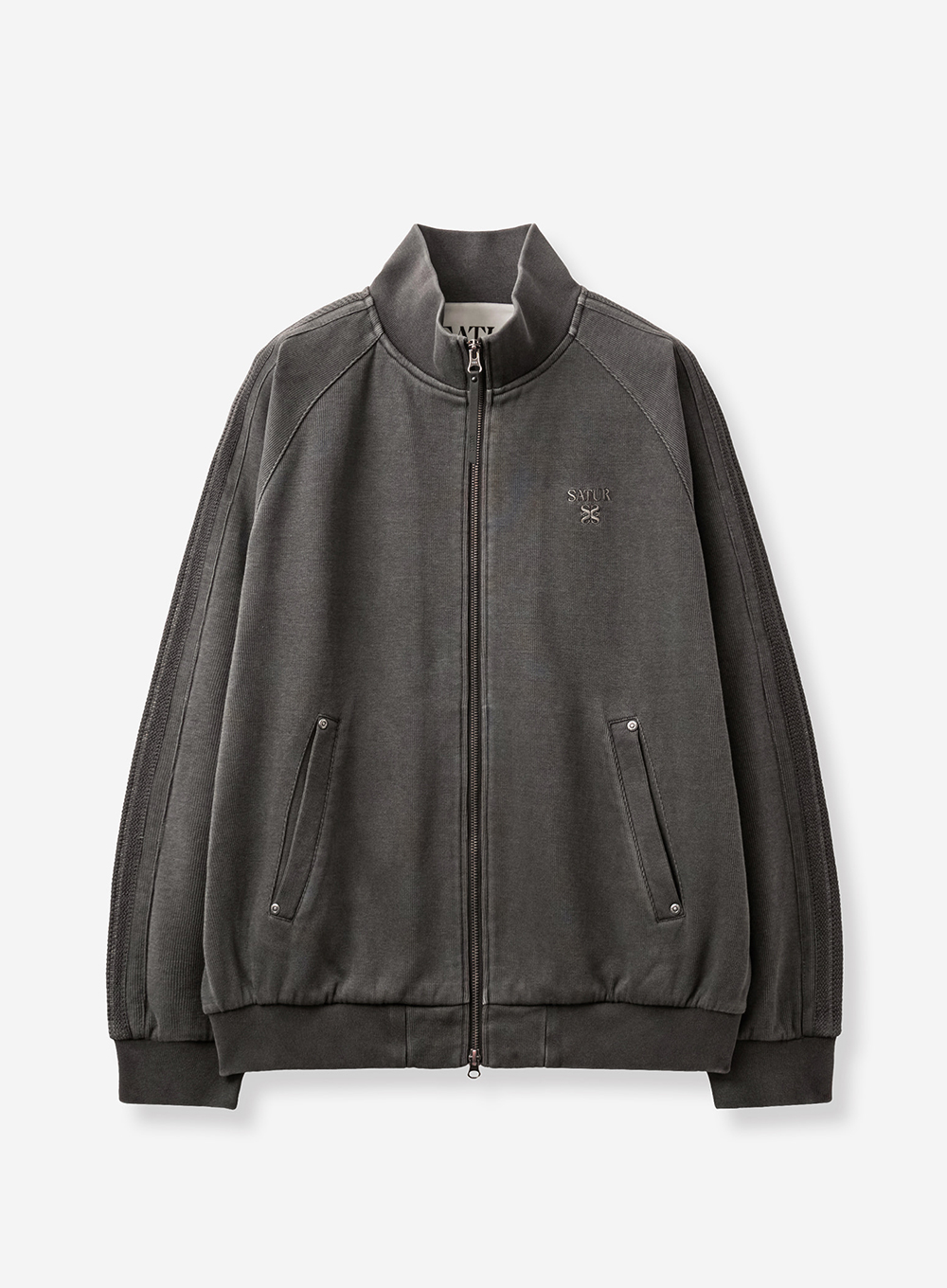 SATUR 水洗仿舊運動外套 (U) Lawton Pigment Track Zip-Up