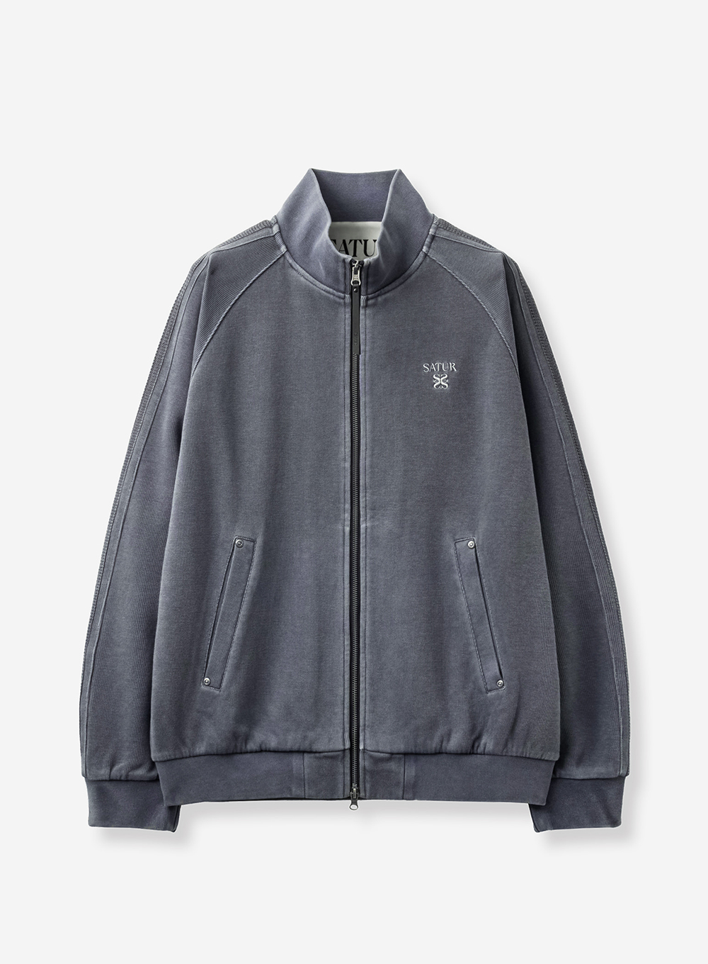 SATUR 水洗仿舊運動外套 (U) Lawton Pigment Track Zip-Up