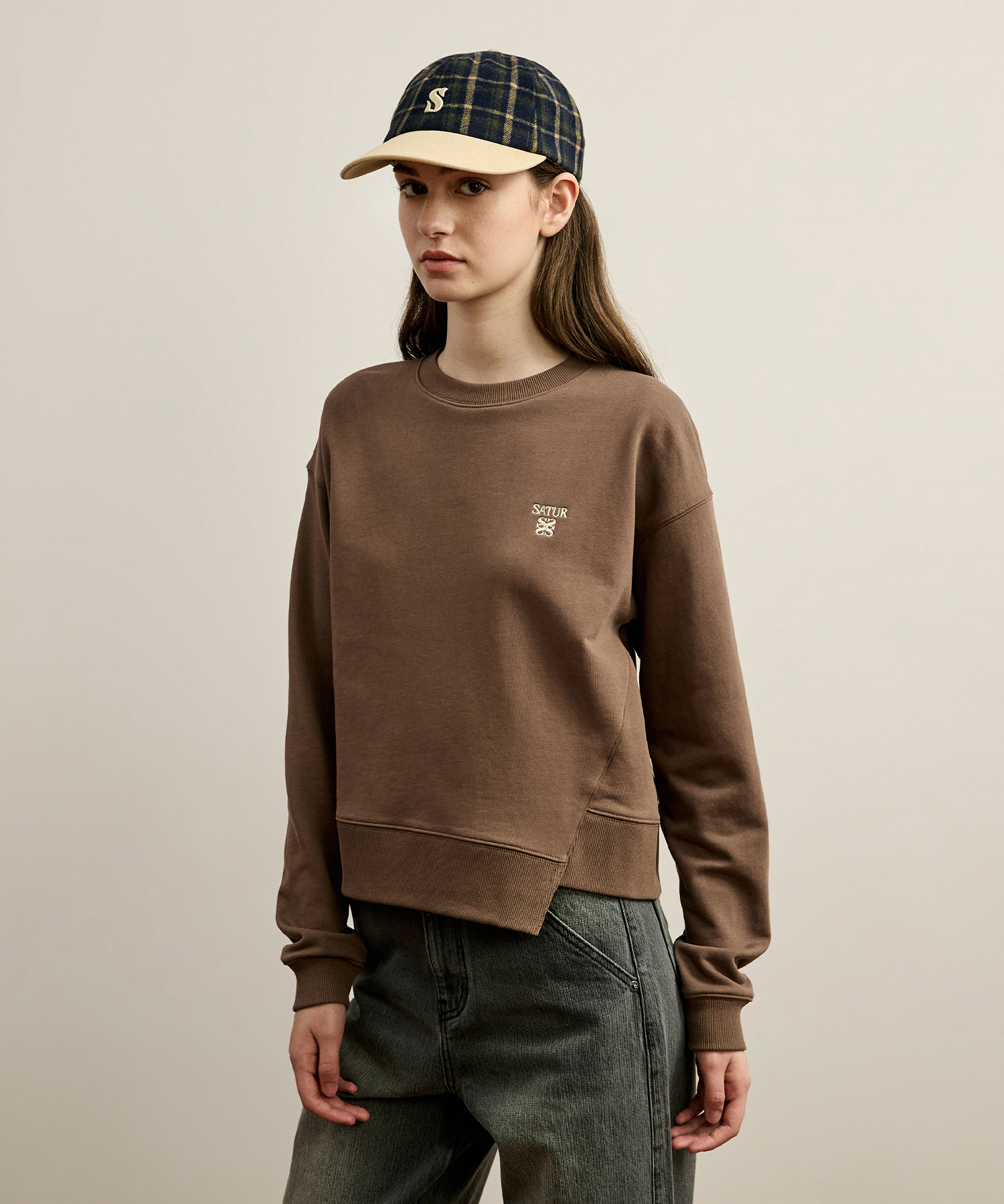 SATUR 針織長袖上衣 (W) Dublin Unbalanced Sweatshirt