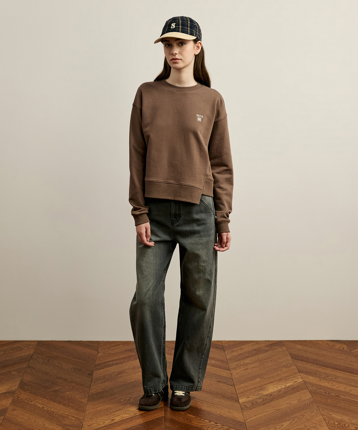 SATUR 針織長袖上衣 (W) Dublin Unbalanced Sweatshirt