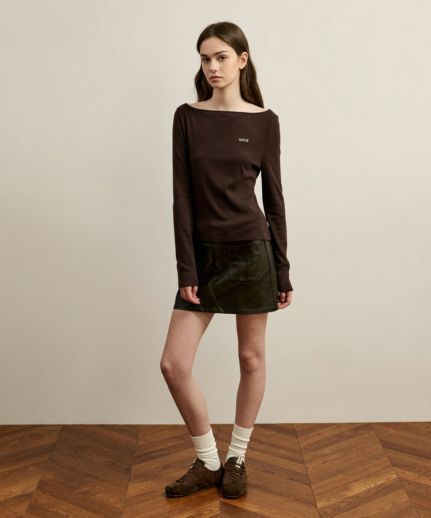 SATUR 合身針織長袖上衣 (W) Slim Fit Long Sleeve