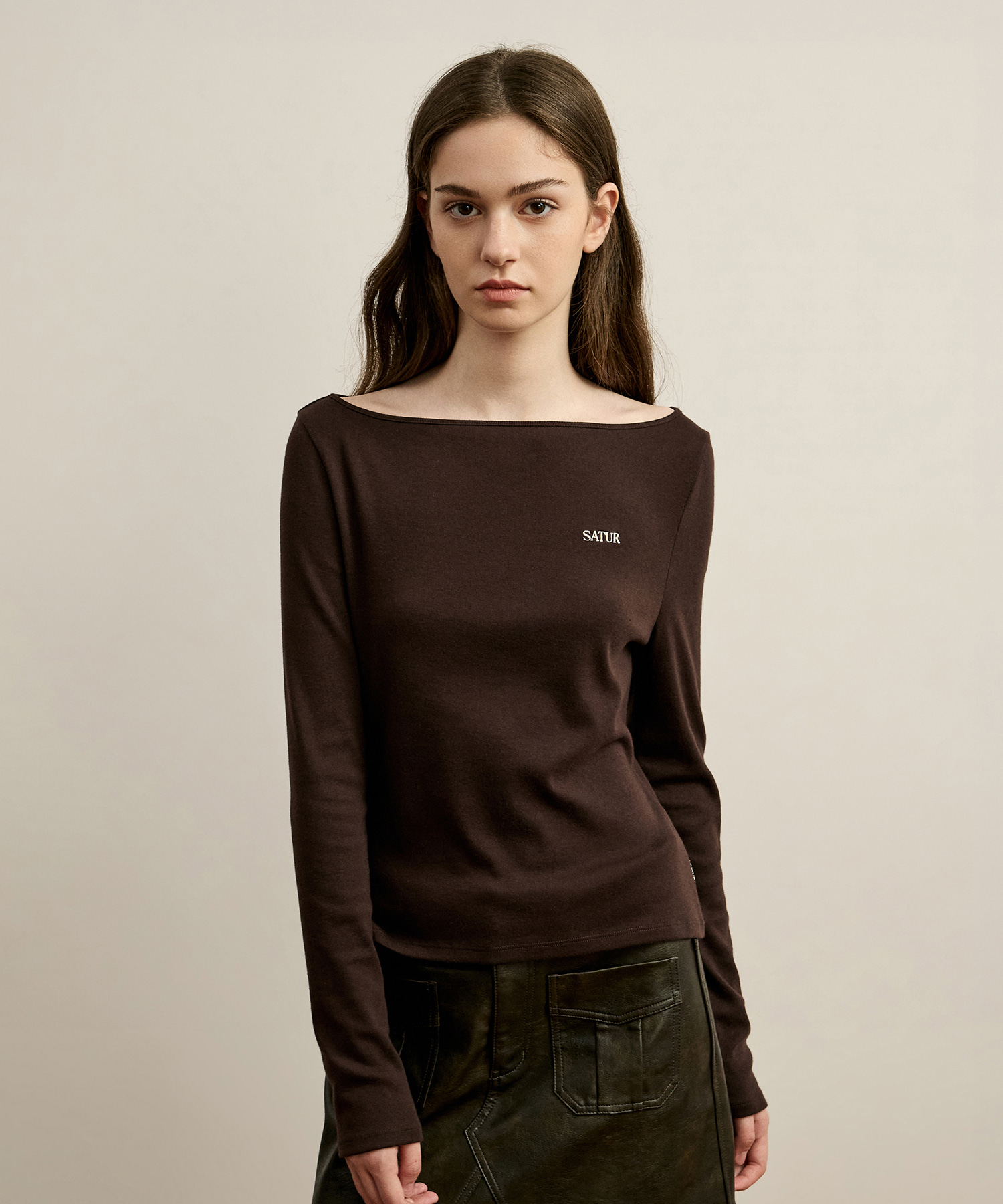 SATUR 合身針織長袖上衣 (W) Slim Fit Long Sleeve