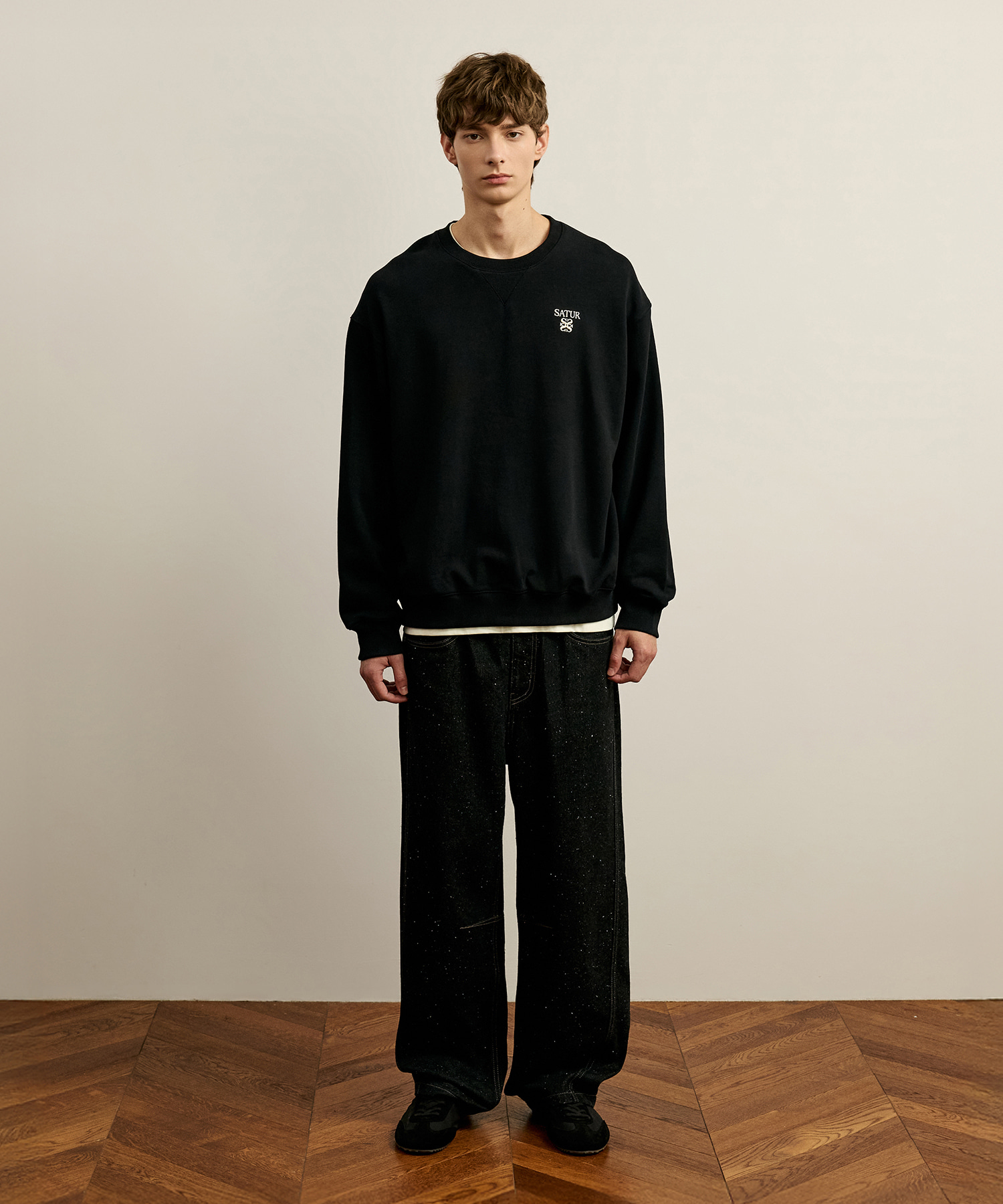 SATUR LOGO針織長袖上衣 (U) Loren Small Logo Sweatshirt
