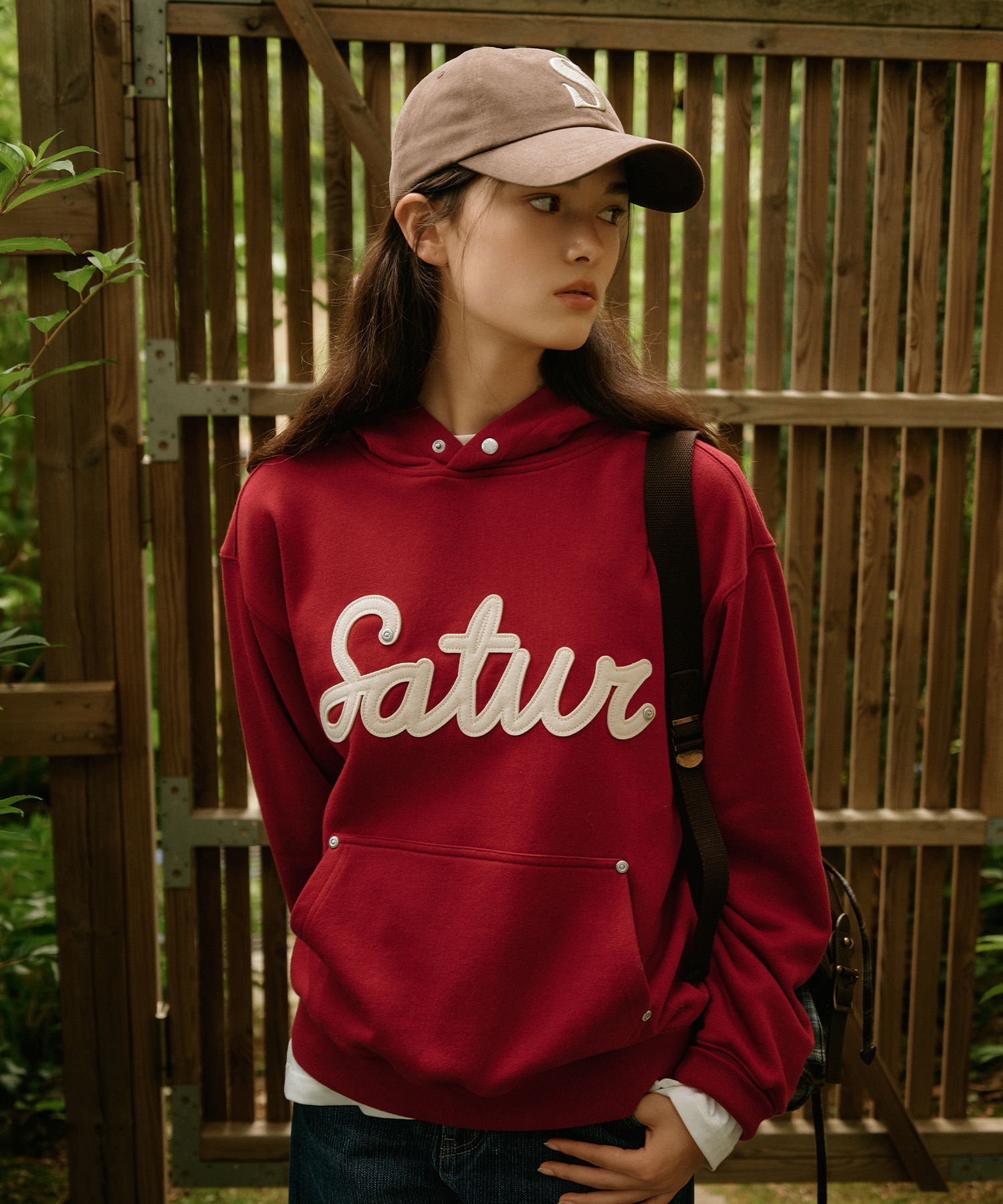 SATUR 貼布刺繡連帽長袖上衣 (U) Lugo Applique Hoodie