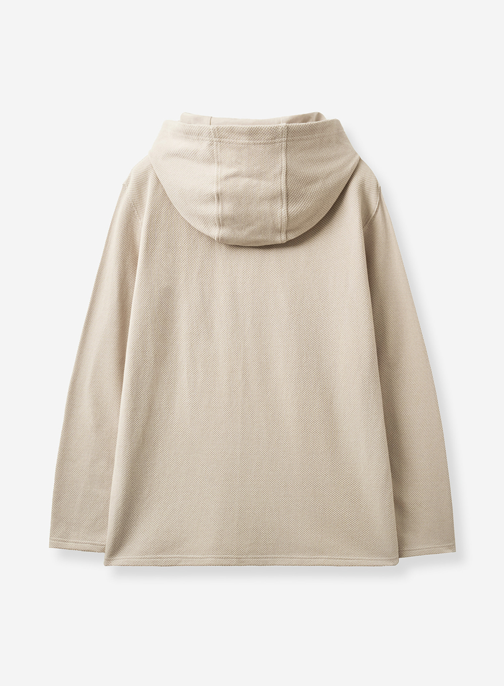 SATUR 華夫格半開襟連帽長袖上衣 (U) Waffle Button Up Hoodie