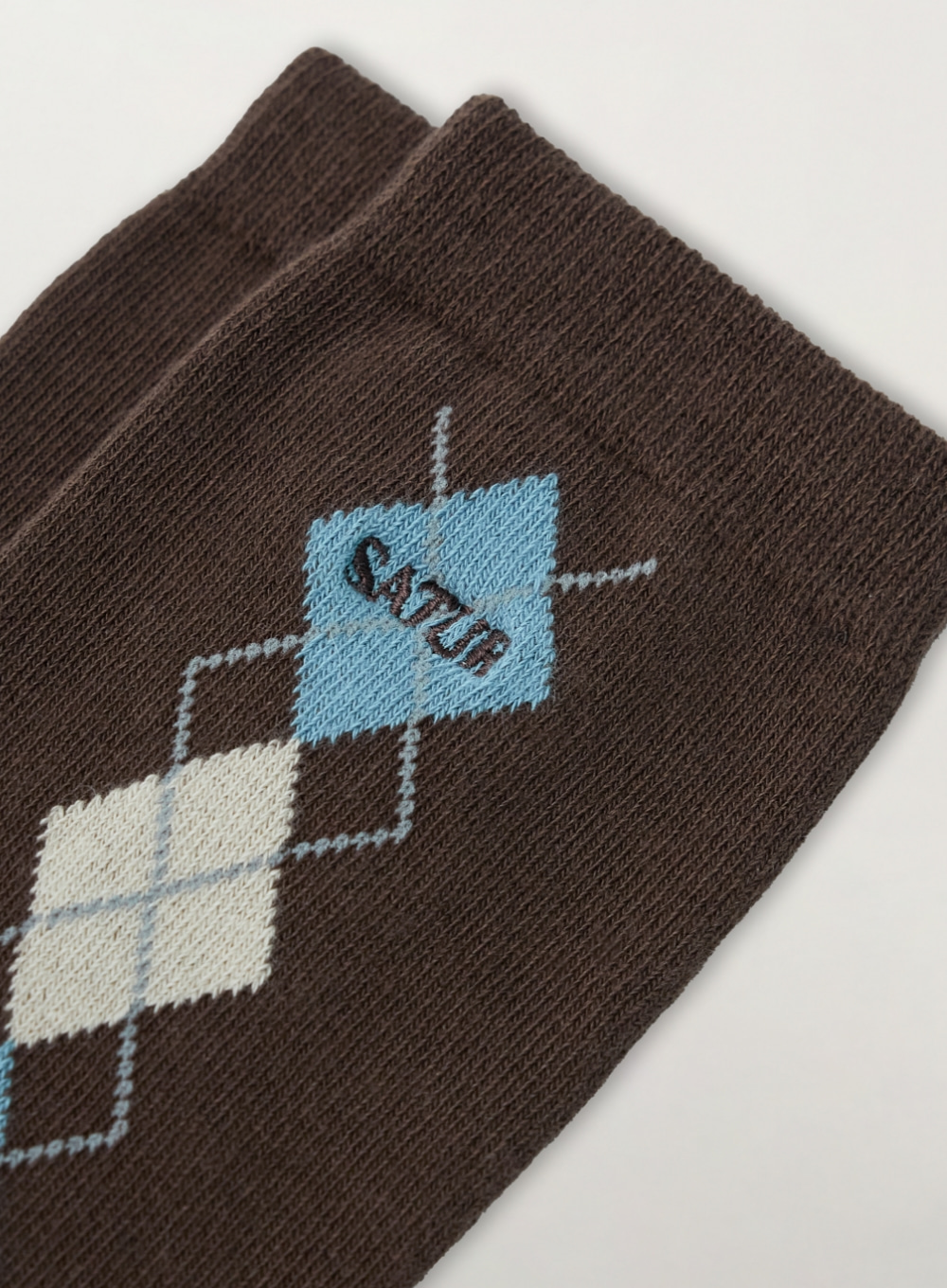 SATUR 菱格紋中筒襪 (W) Argyle Socks