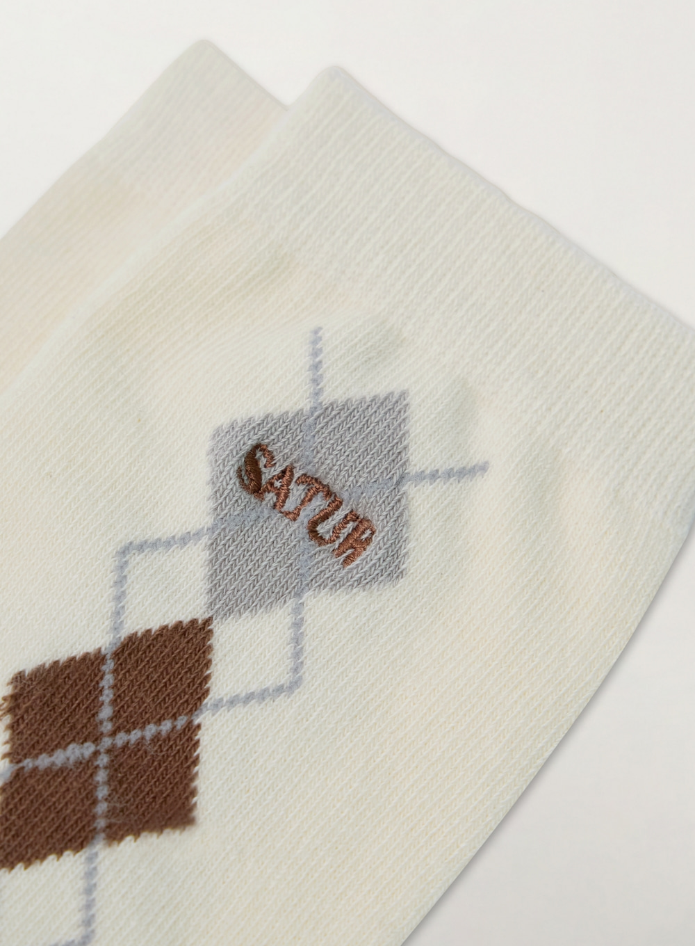 SATUR 菱格紋中筒襪 (W) Argyle Socks