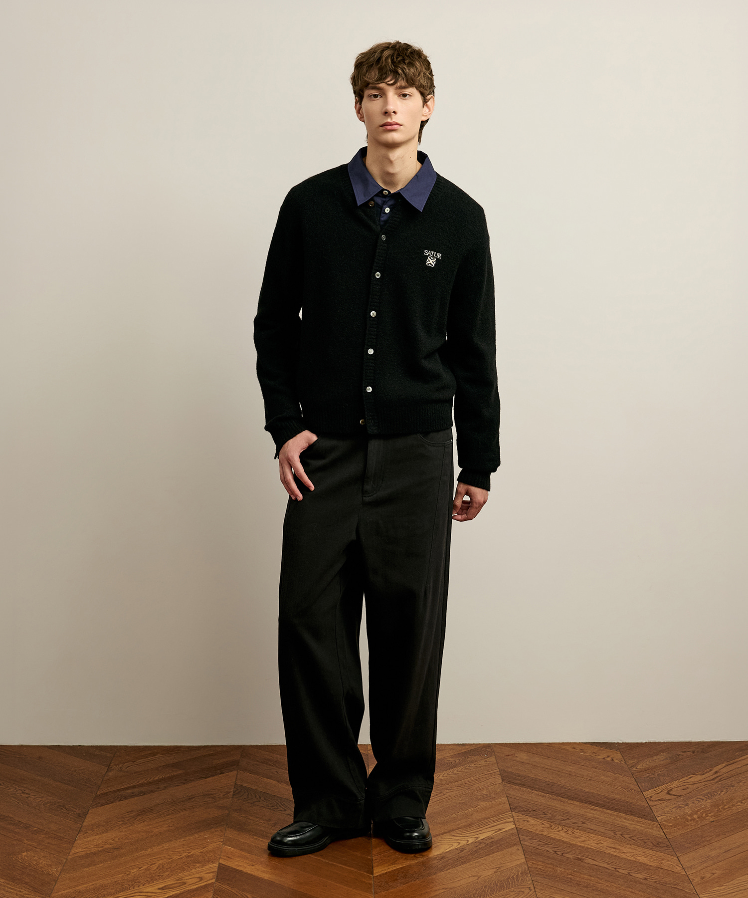SATUR 羊駝毛開襟針織衫 (M) Loren Alpaca Crew Neck Cardigan